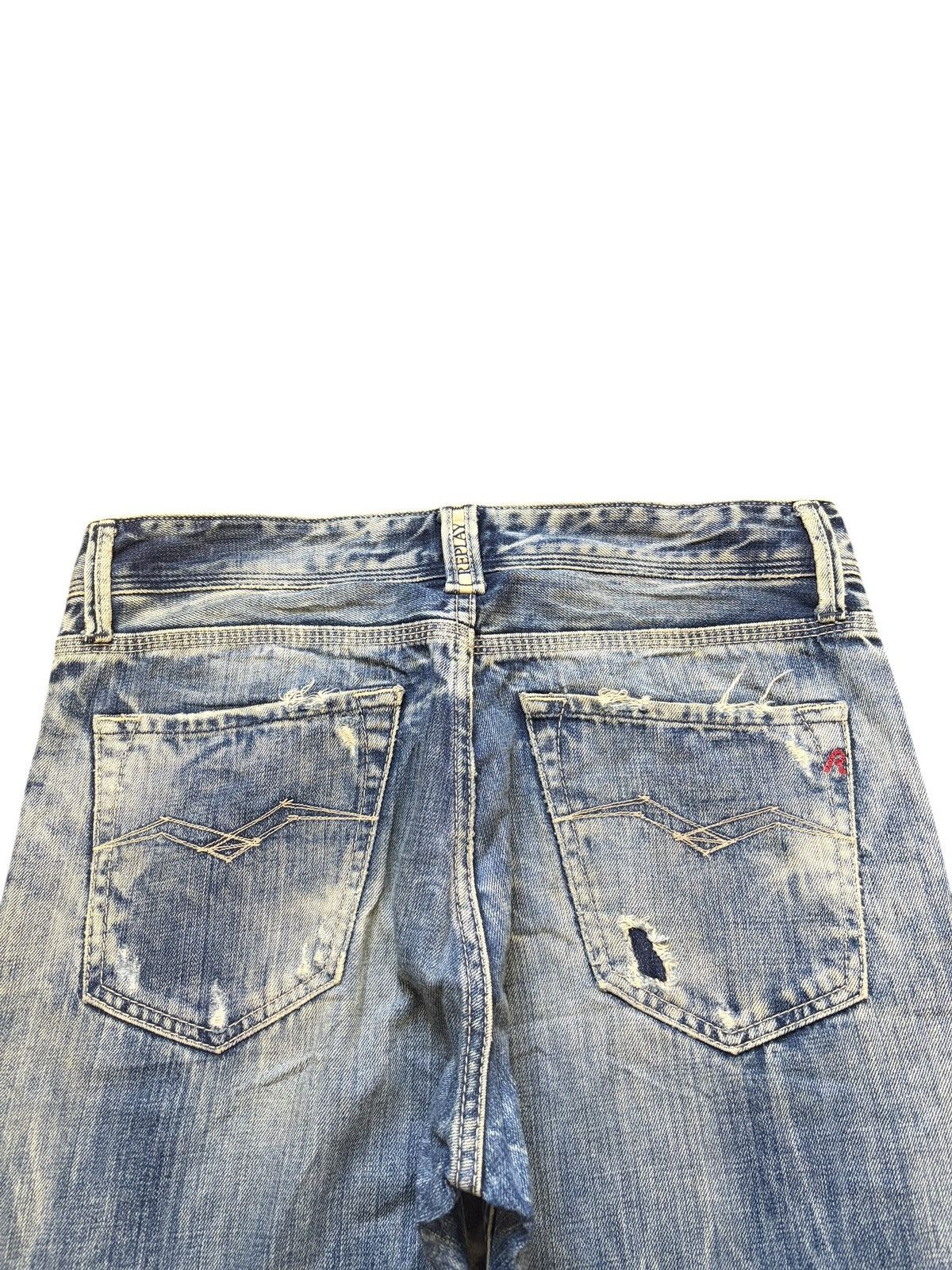Replay Vintage Replay Leena Faded Wash Distressed Jeans Size 30" / US 8 / IT 44 - 4 Thumbnail
