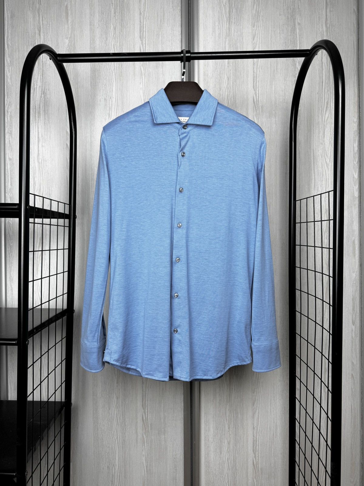 Other Luca Faloni Long Sleeve Shirt Silk-Cotton Sky Blue size S Size US S / EU 44-46 / 1 - 1 Thumbnail