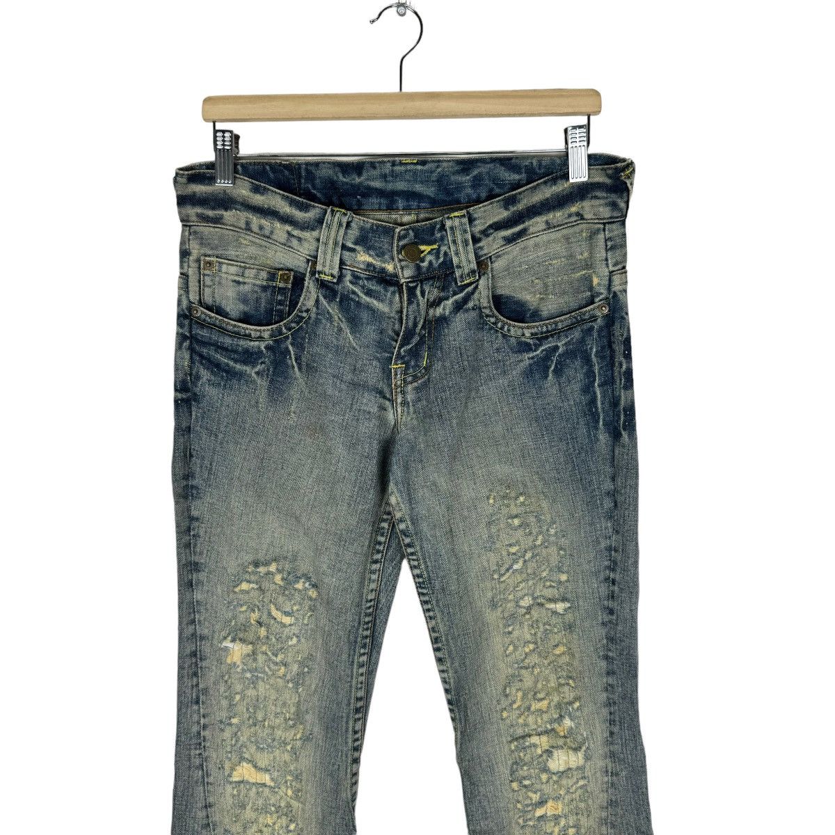 Tornado Mart ⚡️TORNADO MART JAPAN FLARE DISTRESS STYLE DENIM JEANS PANTS Size US 32 / EU 48 - 9 Thumbnail
