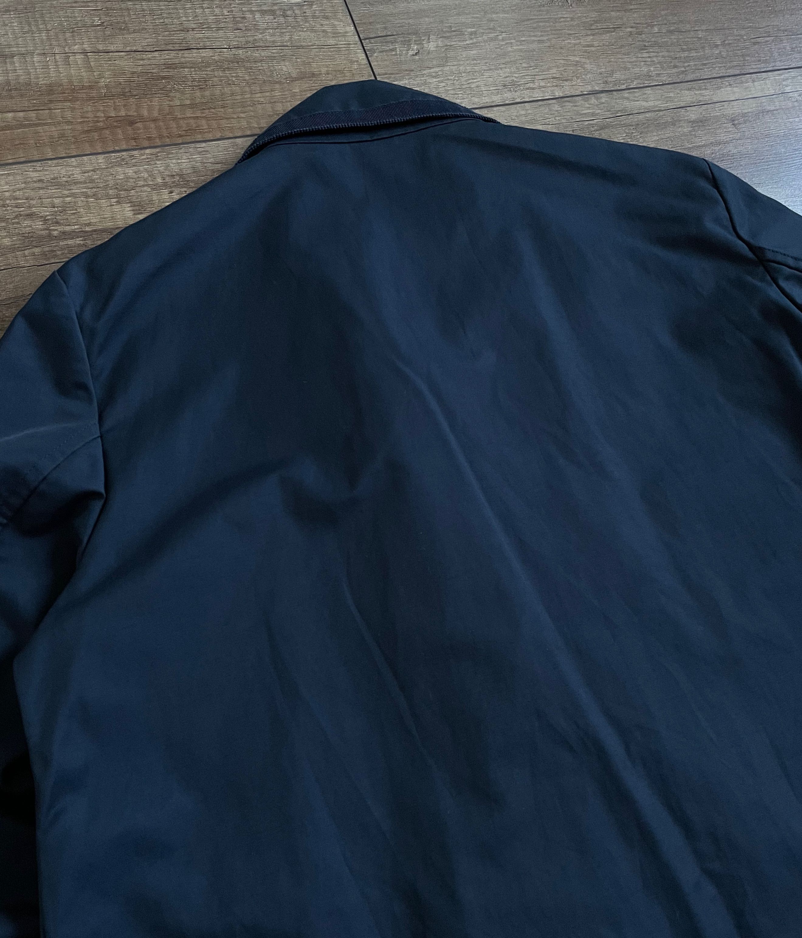Moncler Moncler Womens Navy Blue Citron Cotton Trench Coat Jacket Size L / US 10 / IT 46 - 7 Thumbnail