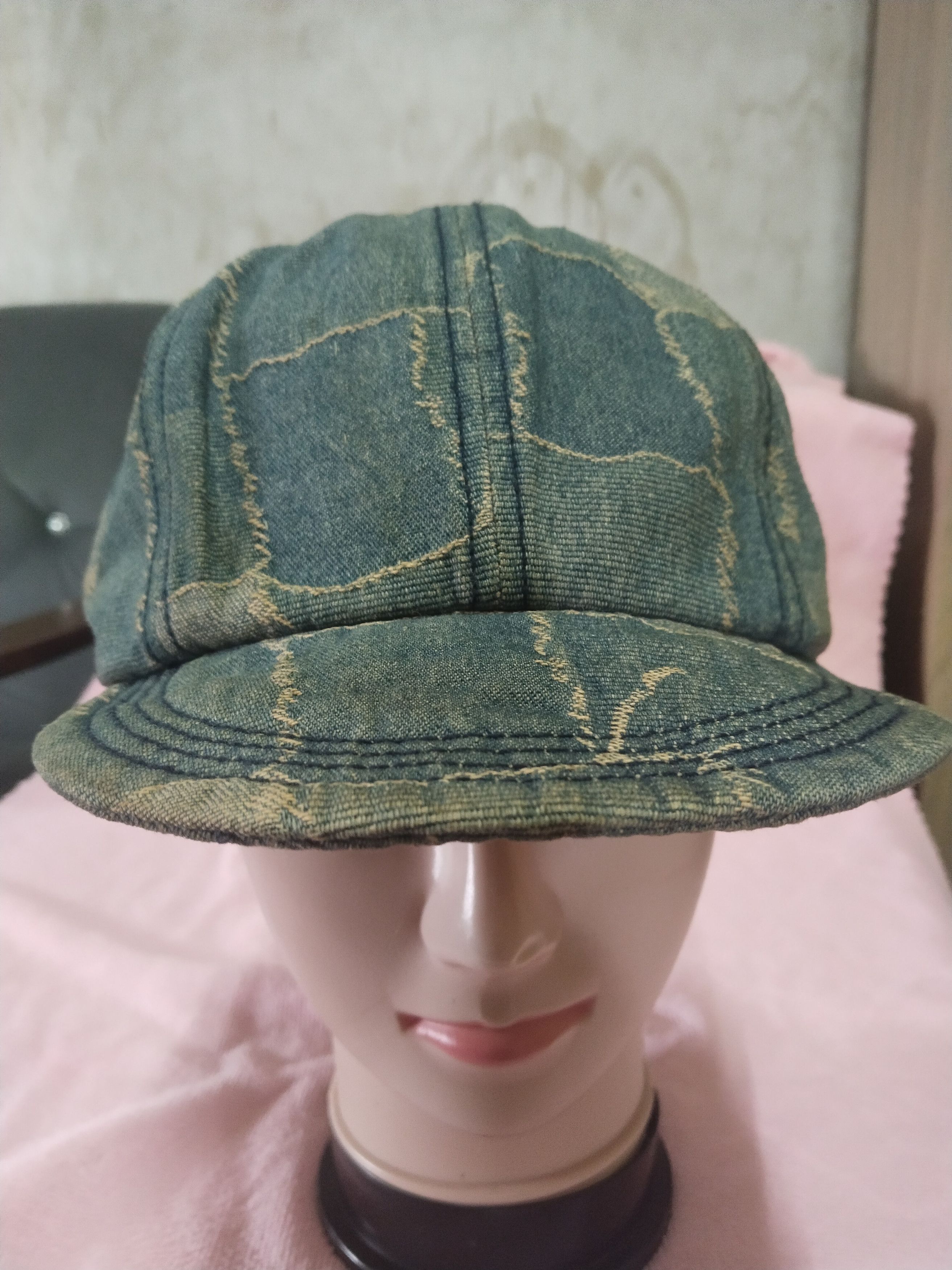 Japanese Brand VINTAGE JAPAN BRAND DENIM PATCHWORK NEWBOY HAT Size ONE SIZE - 1 Thumbnail