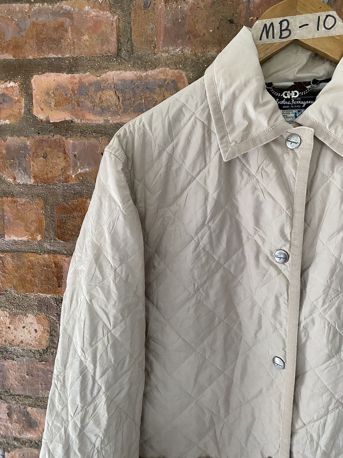 Salvatore Ferragamo 1990s Ferragamo Quilted abstract lining Jacket Size M / US 6-8 / IT 42-44 - 6 Thumbnail