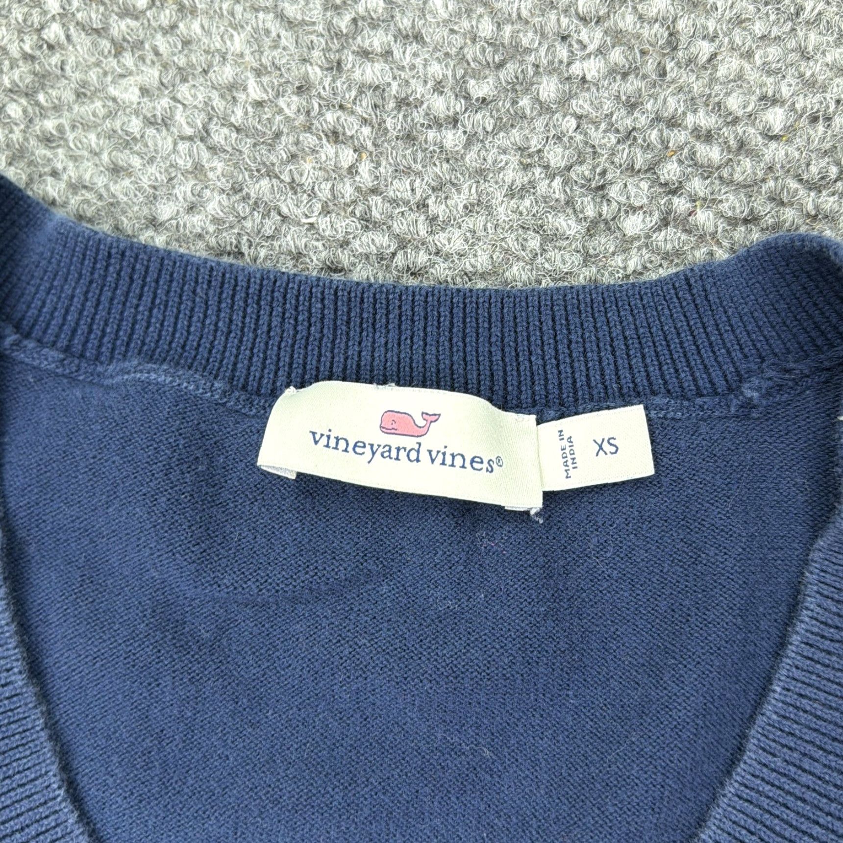 Vineyard Vines Vineyard Vines Sweater Womens XS Navy Blue V-Neck Cotton Logo Whale Size XS / US 0-2 / IT 36-38 - 4 Thumbnail