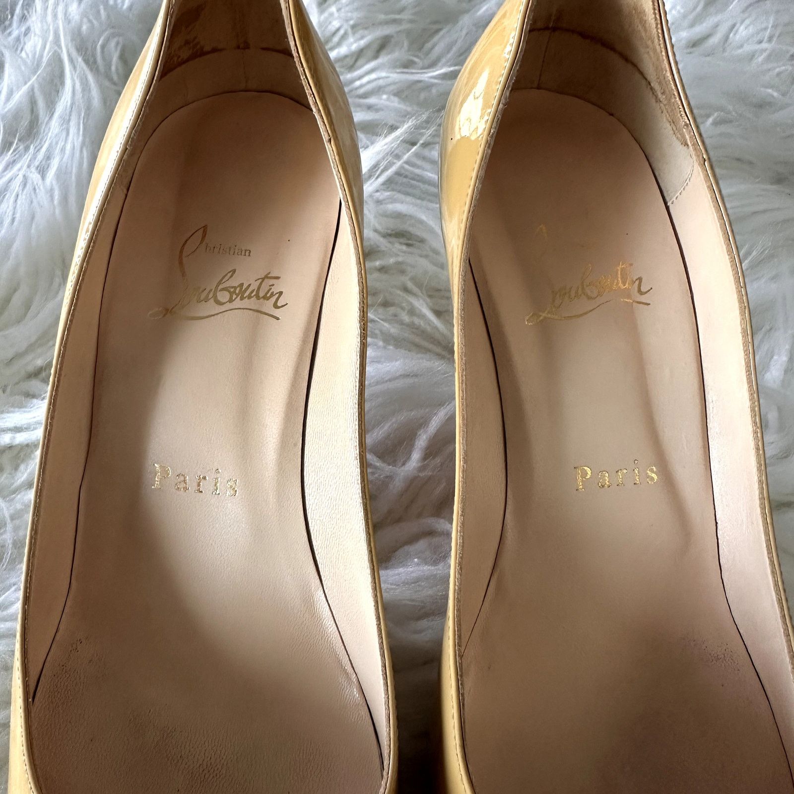 Christian Louboutin Beige Cream Yellow Christian Louboutin Heels Size 37 1/2 Size US 7.5 / IT 37.5 - 3 Thumbnail