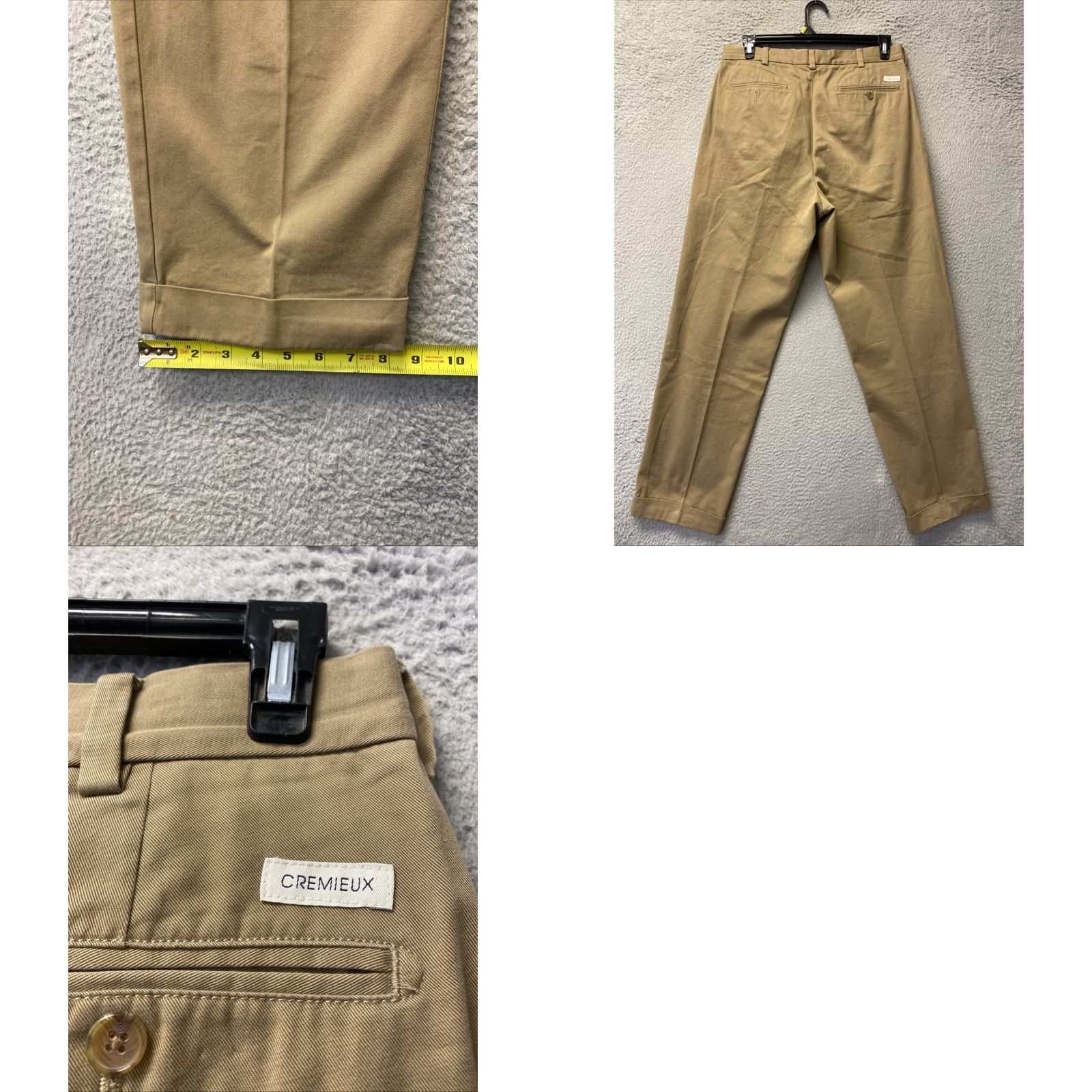 Cremieux Daniel Cremieux Chino Pants Mens 34x33 Light Blue 0104 Flat Front Stretch Cotton Canvas Regular Straight Retro? Size US 34 / EU 50 - 8 Thumbnail