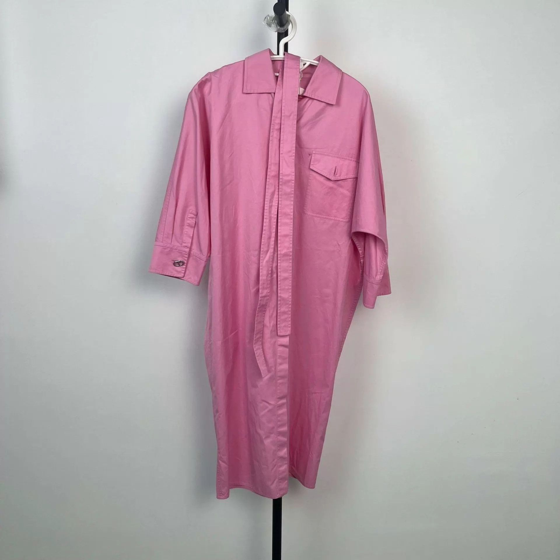 Hermes Hermès Cotton Pig Nose Clasp Pink Dress 36 Size XS / US 0-2 / IT 36-38 - 1 Thumbnail