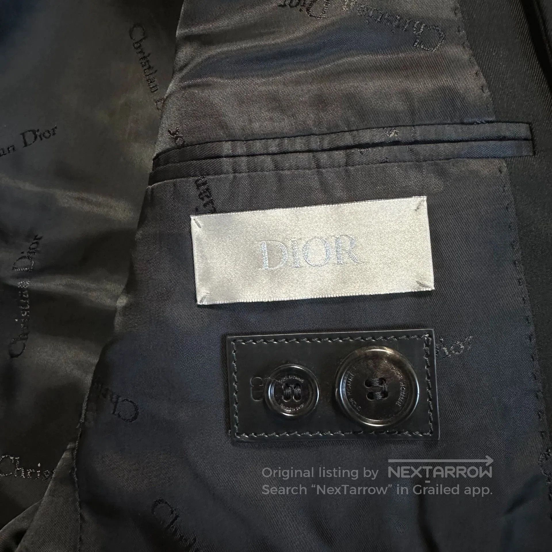 Dior Dior Wool Blazer with Logo Pattern. Size US L / EU 52-54 / 3 - 7 Thumbnail