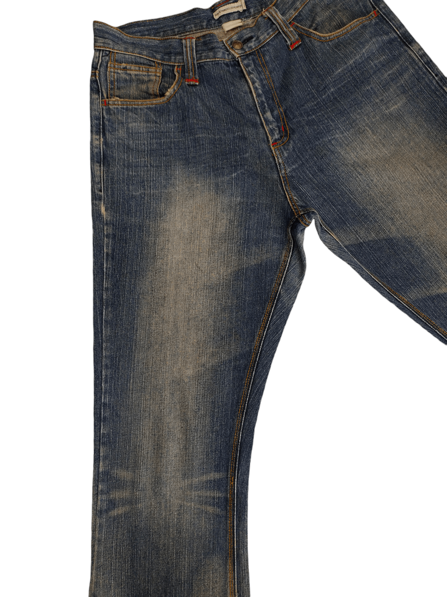 If Six Was Nine Flare Jeans Six Star Clawmark Distress Faded Denim Bootcut Size US 32 / EU 48 - 6 Thumbnail