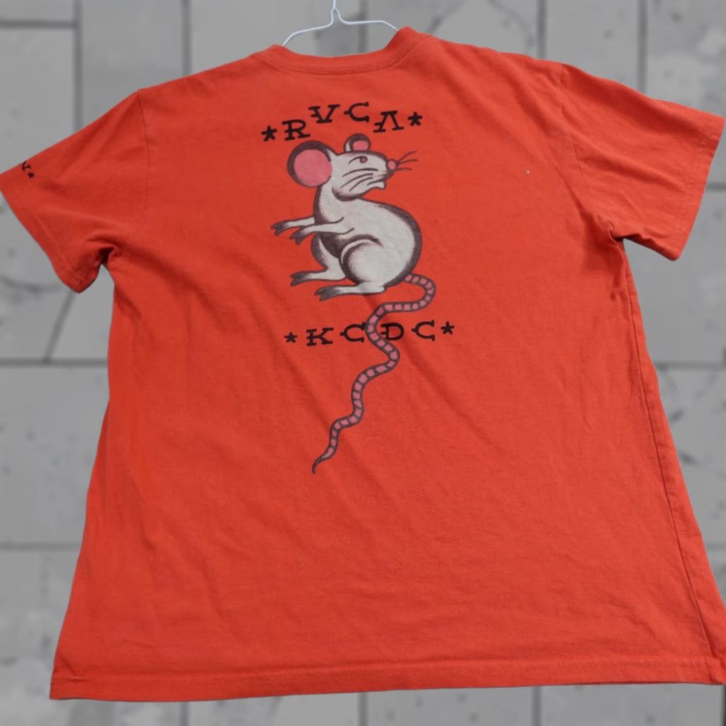 RVCA VINTAGE RVCA Shirt Small Red Double Sided Brooklyn KCDC Skateshop Rat Skateboarding Shirt Mens S Red USA 90s Size US S / EU 44-46 / 1 - 1 Thumbnail