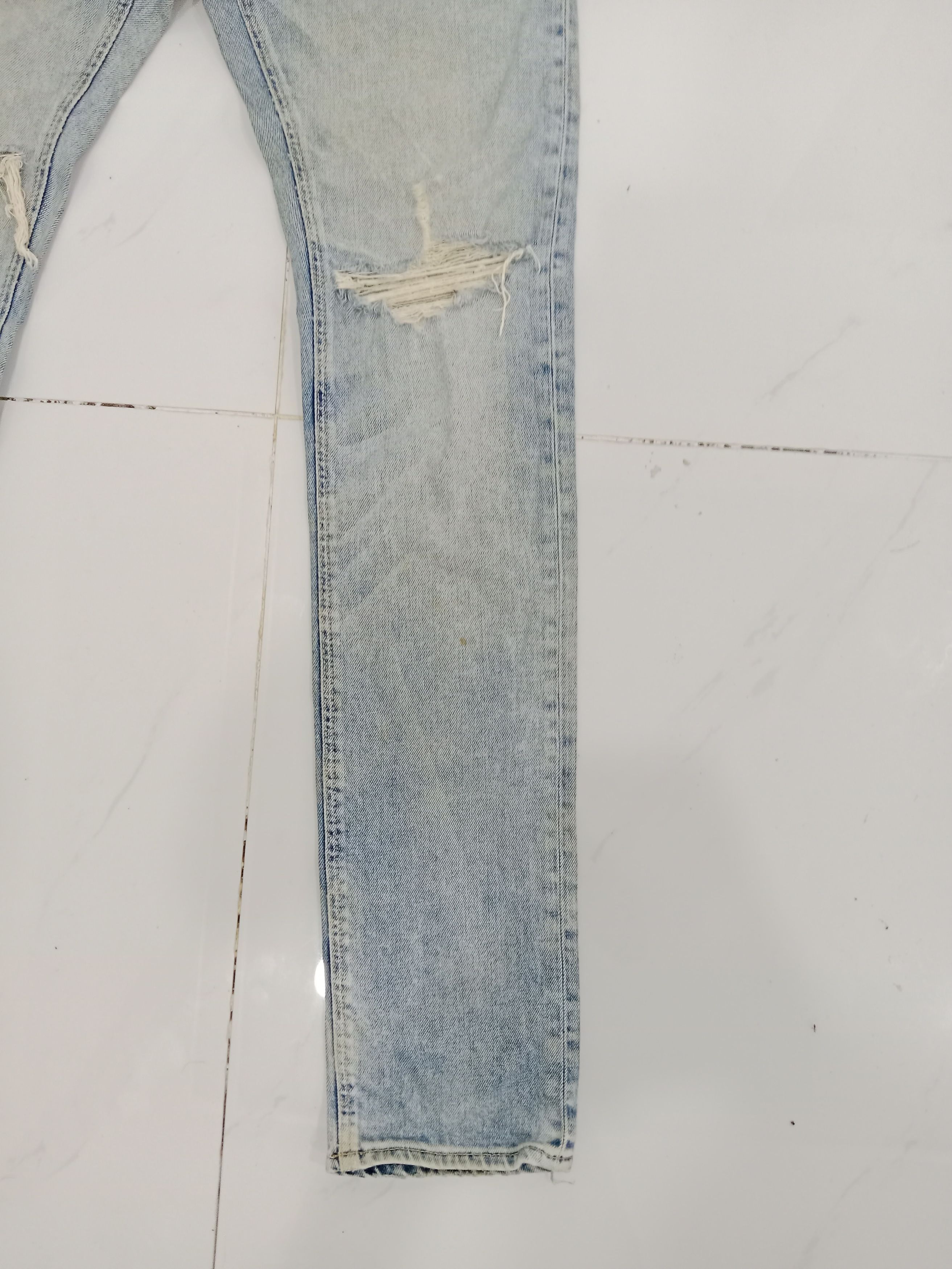 H&M H&M Distressed Jeans Slim Fit Nice Style Size US 30 / EU 46 - 6 Thumbnail
