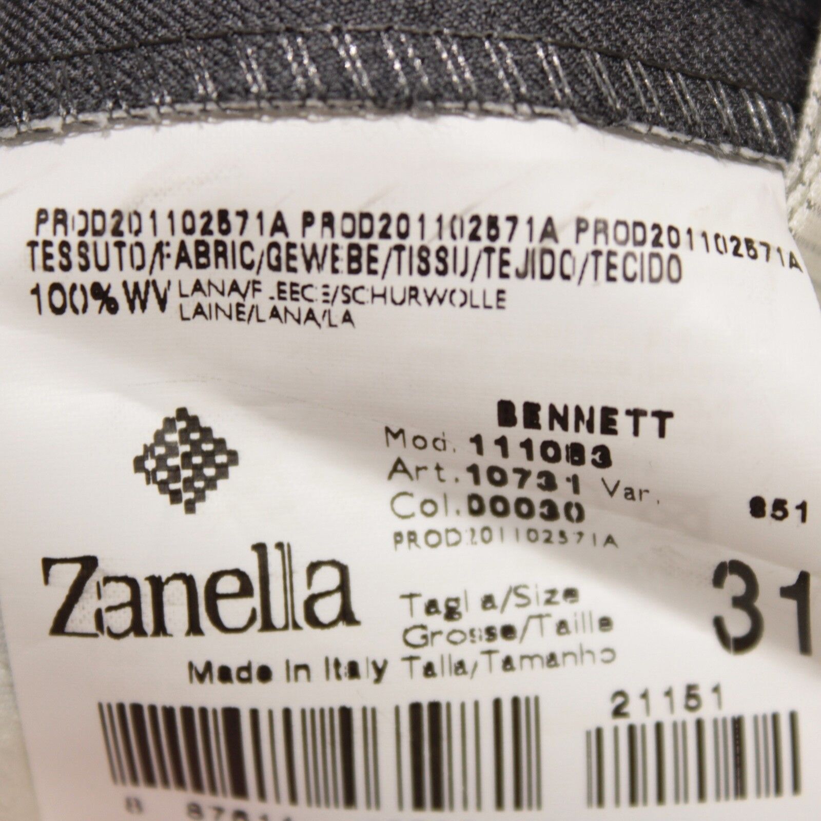 Zanella Zanella New with tags Dress Pants Size 31 US In Gray Size US 31 - 6 Thumbnail