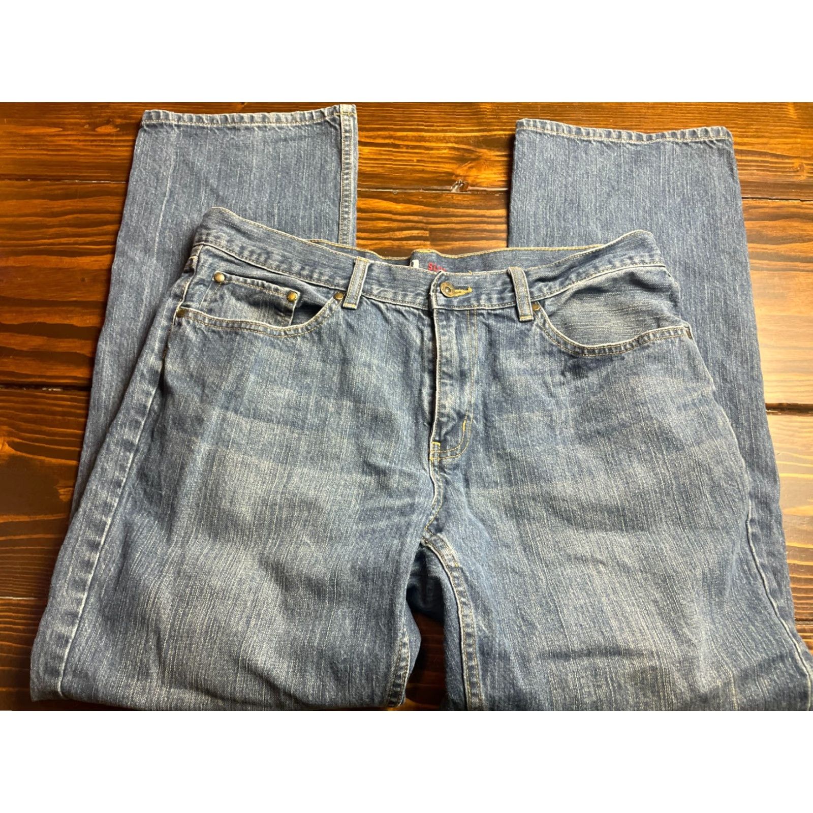 Vintage Urban Pipeline Jeans Men's 36/32 Blue Denim Slim Pockets Jeans Size US 36 / EU 52 - 2 Thumbnail