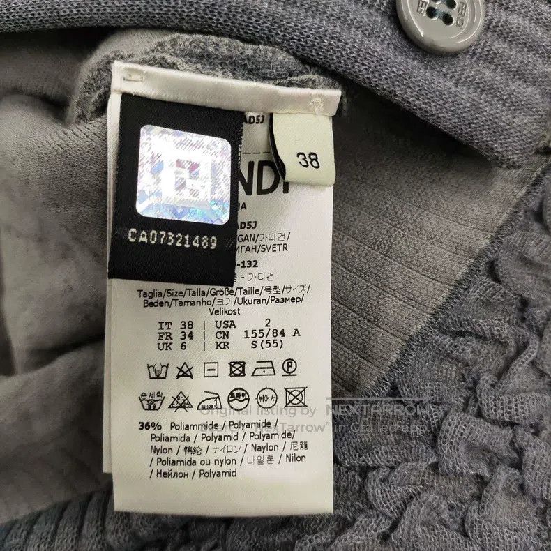 Fendi Fendi Crepe chiffon pleated blouse, gray Size XS / US 0-2 / IT 36-38 - 4 Thumbnail