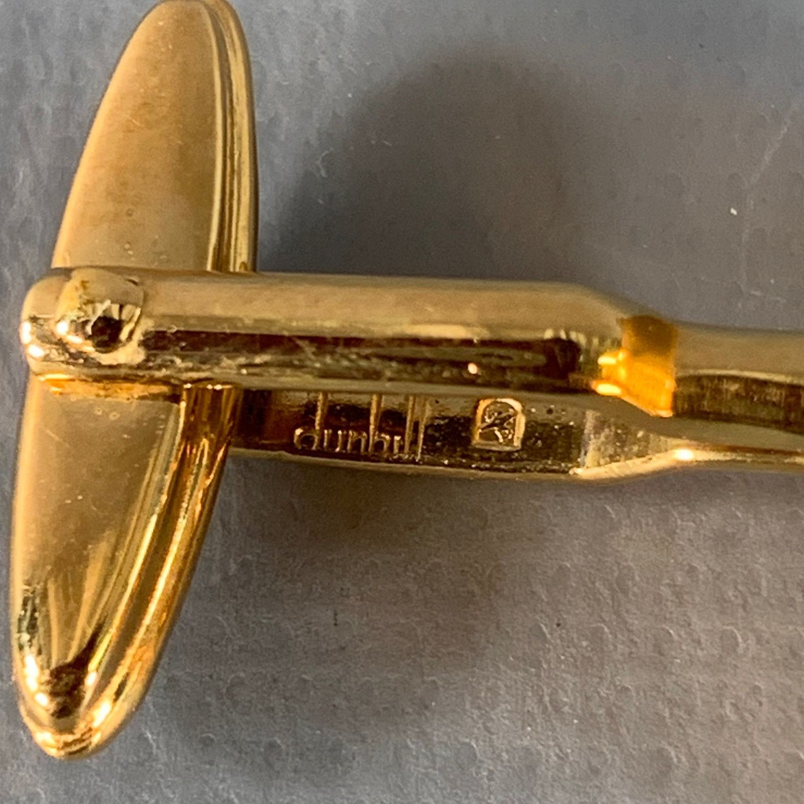 Alfred Dunhill DUNHILL Gold Engraved Metal Monogram Cuff Links Size ONE SIZE - 3 Thumbnail