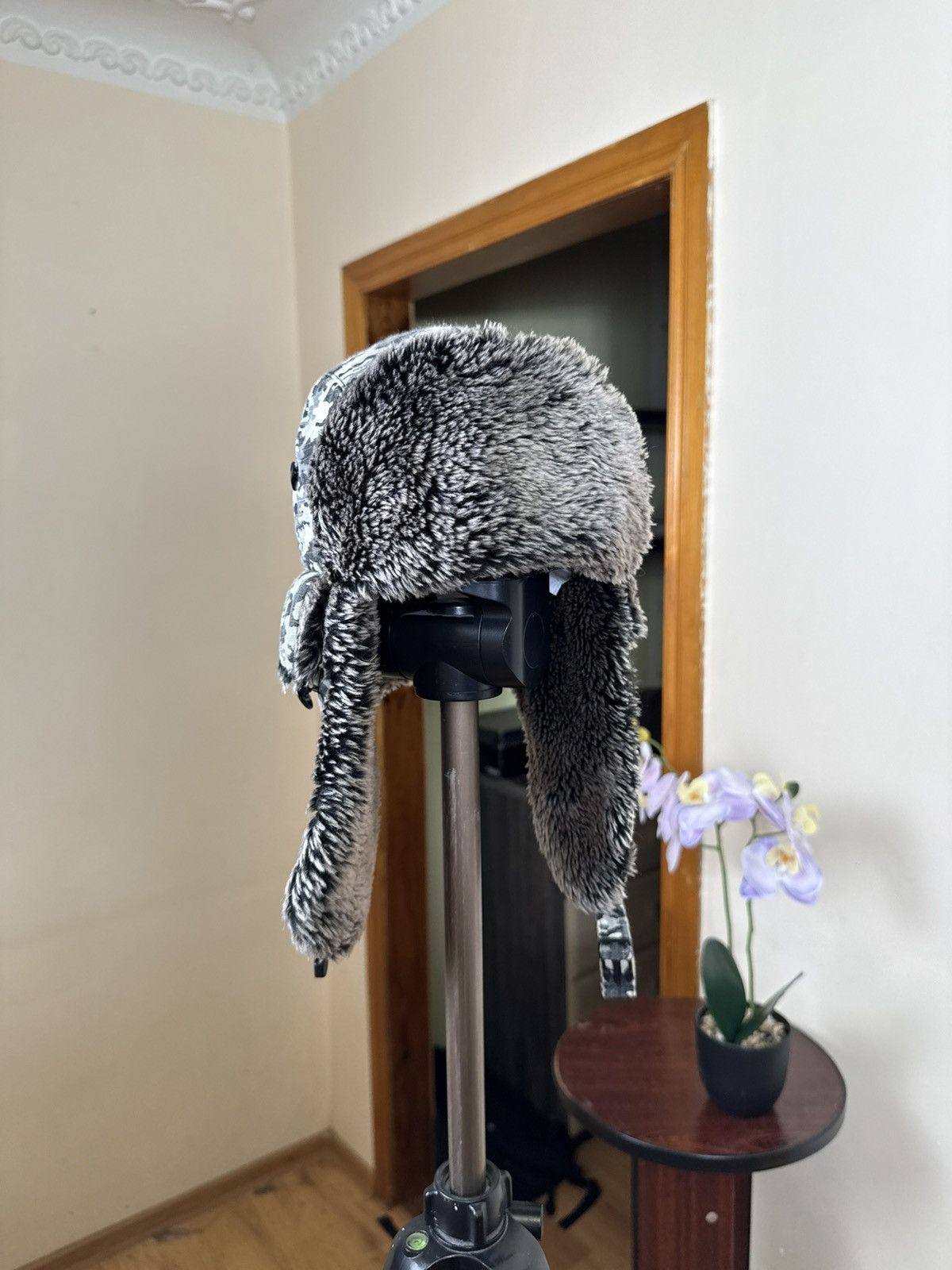 No Fear No Fear Ushanka Mohair Fuzzy Paint Hat Camo Crazy Y2K Winter Size ONE SIZE - 10 Thumbnail