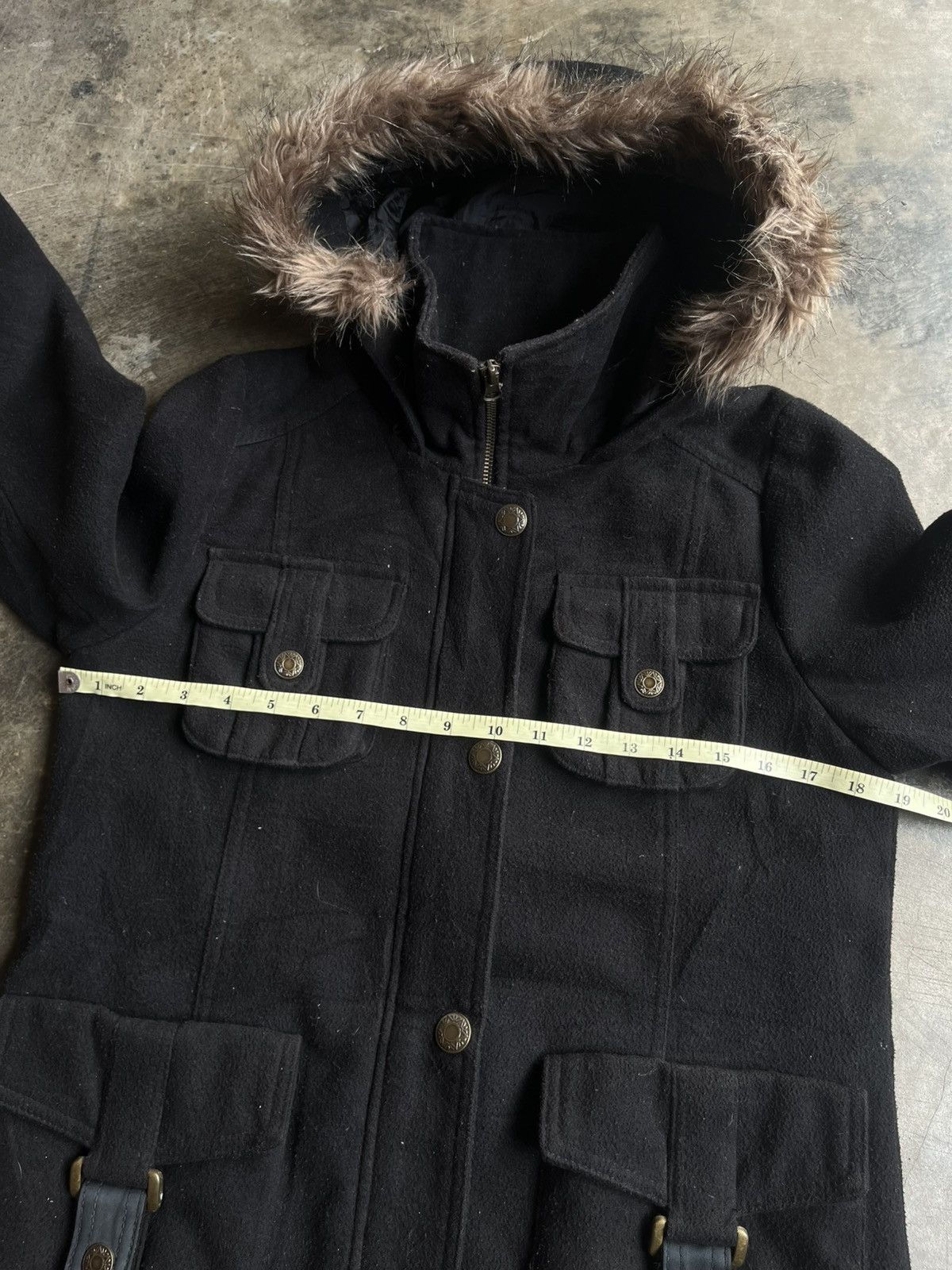 14th Addiction JAPANESE 2000’s GSEVENTEEN FUR JACKET PARKA GOTHIC PUNK VKEI Size US M / EU 48-50 / 2 - 12 Thumbnail