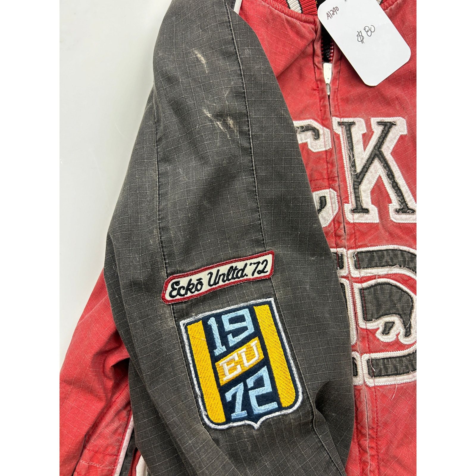 Vintage Vintage Y2K Ekko UNLTD Logo Two Tone Bomber Jacket L Size US L / EU 52-54 / 3 - 6 Thumbnail