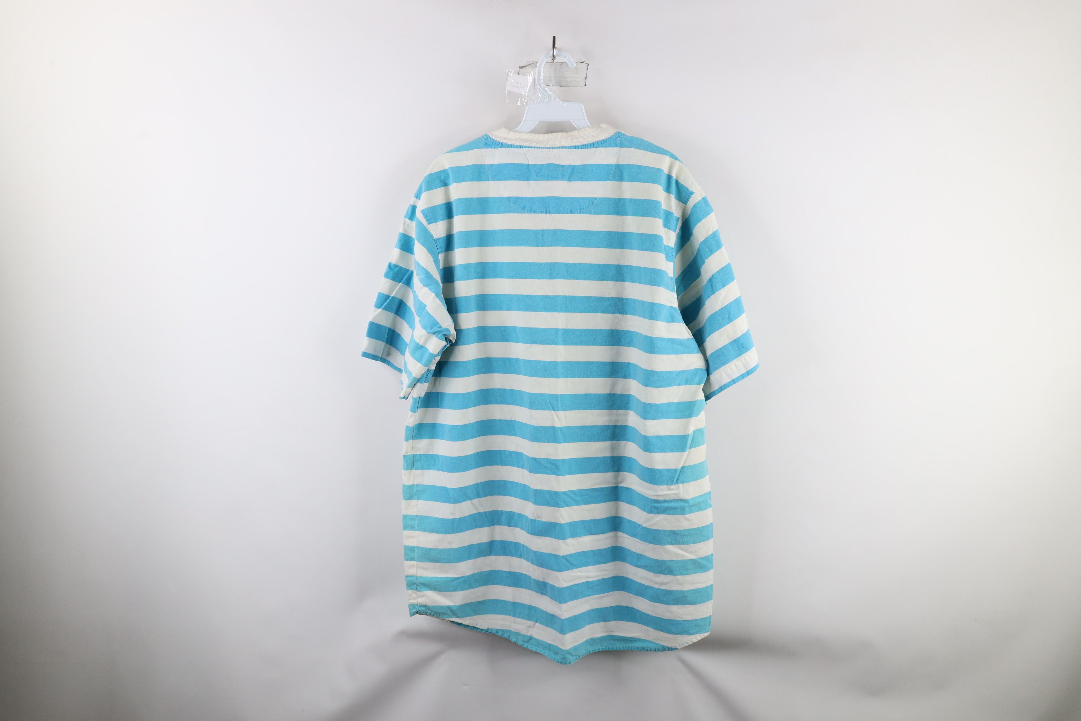 Vintage Vintage 90s Streetwear Block Short Sleeve Henley T-Shirt Size US L / EU 52-54 / 3 - 10 Thumbnail