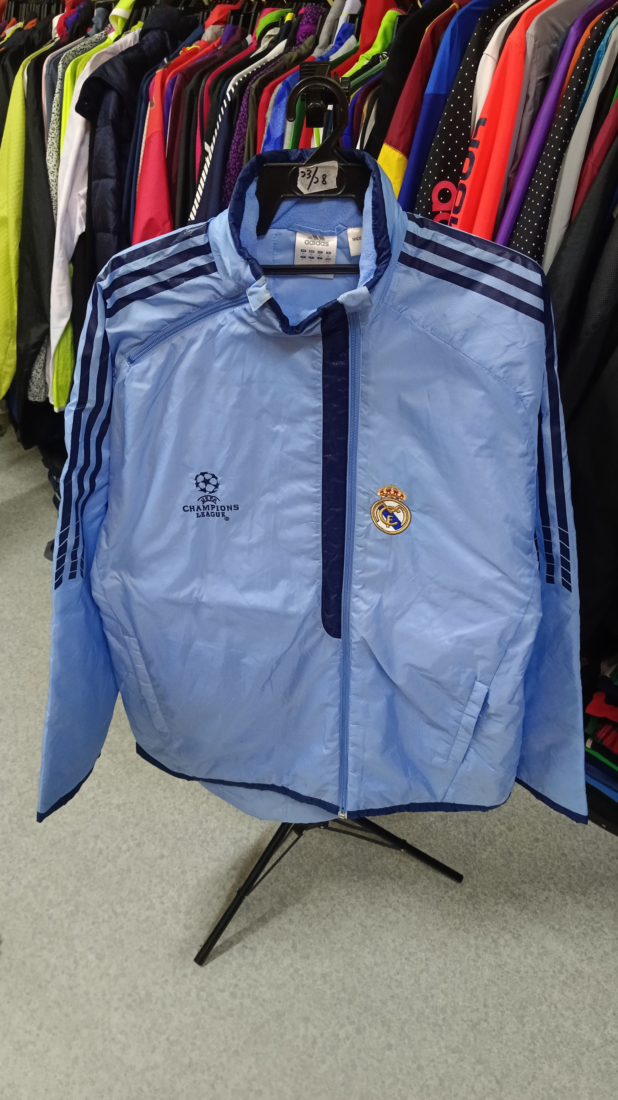 Vtg Adidas Real Madrid UEFA Champions League Zipper Jacket