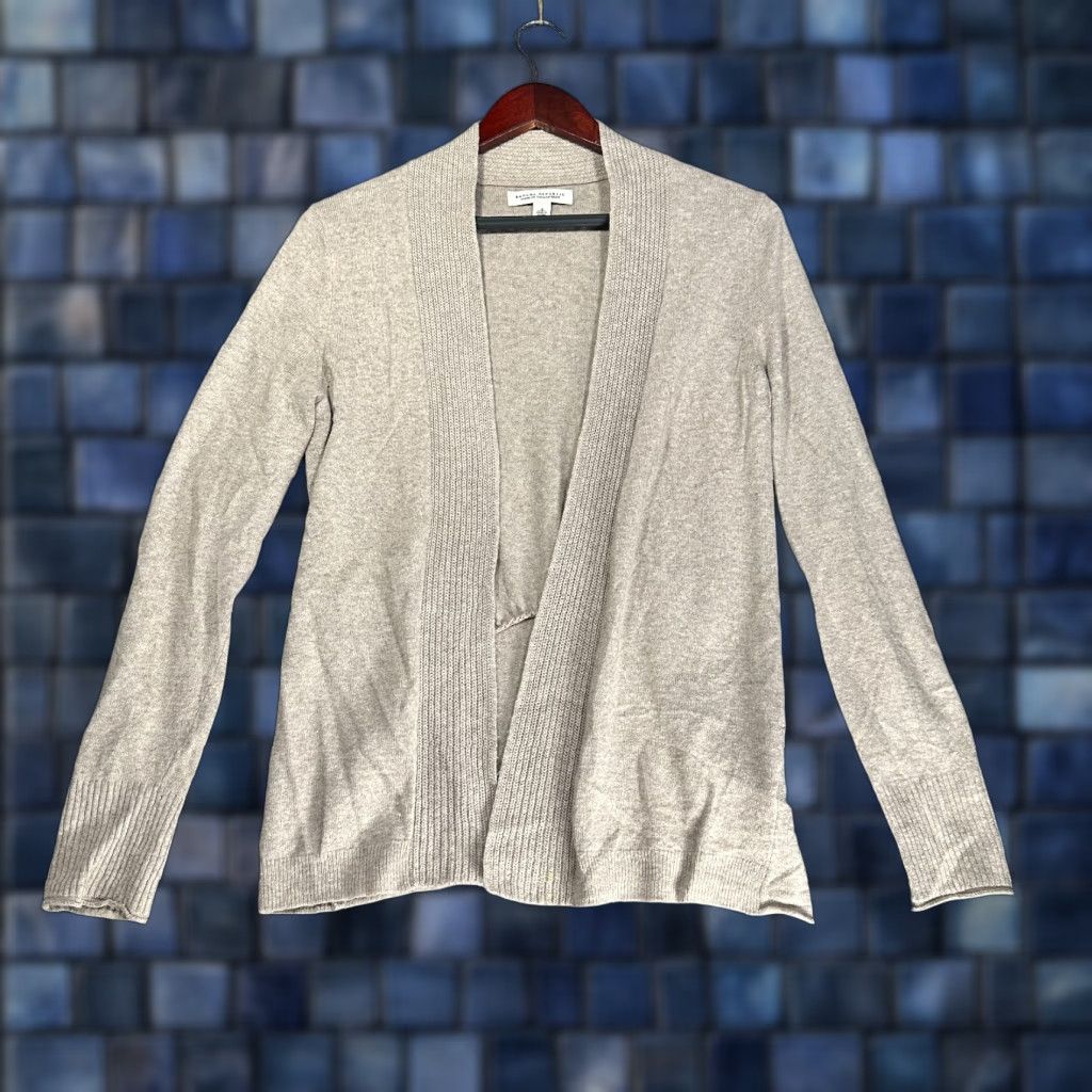 Banana Republic Banana Republic Cardigan Sweater Women Small Tan Wool Blend Open V-Neck Knit Casual Size S / US 4 / IT 40 - 1 Thumbnail