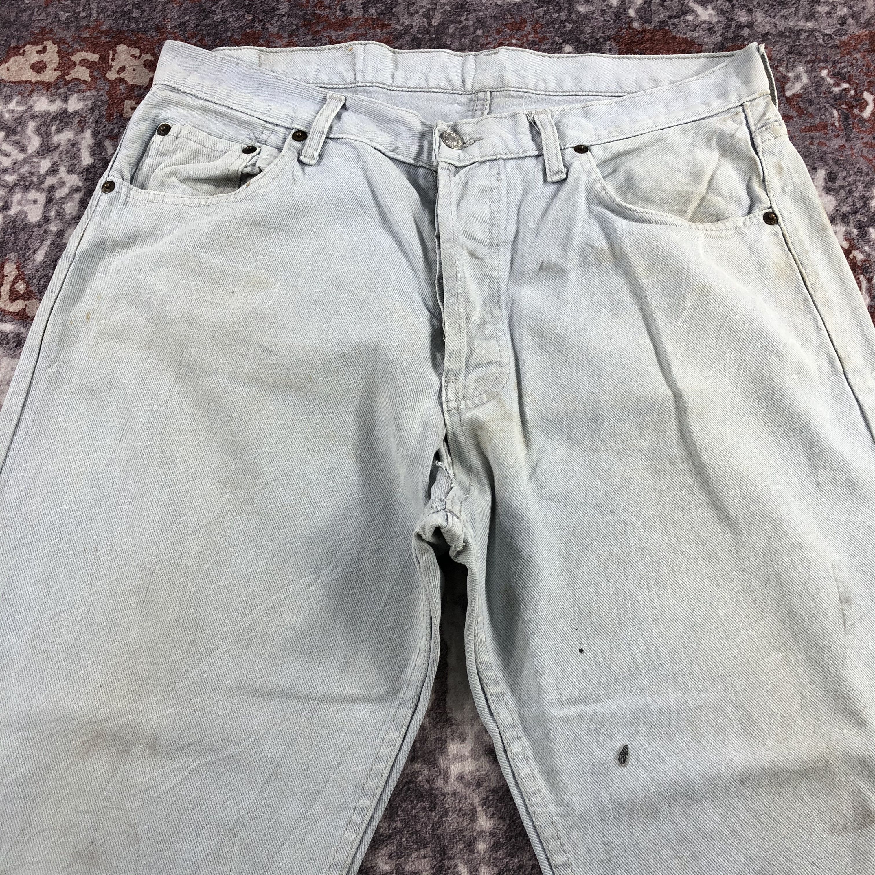 Levi's 90s Vintage Light Wash Levis 501 Jeans-JM2513 Size US 34 / EU 50 - 3 Thumbnail