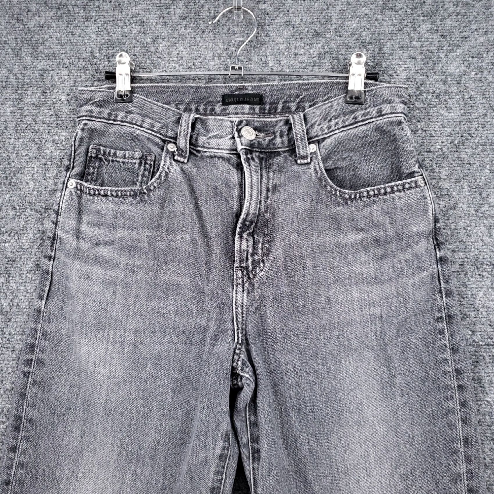 Uniqlo Uniqlo Womens Jeans Gray Mid Rise Tapered Leg Denim Zip Fly Size 23 Size 40" / US 18 - 3 Thumbnail
