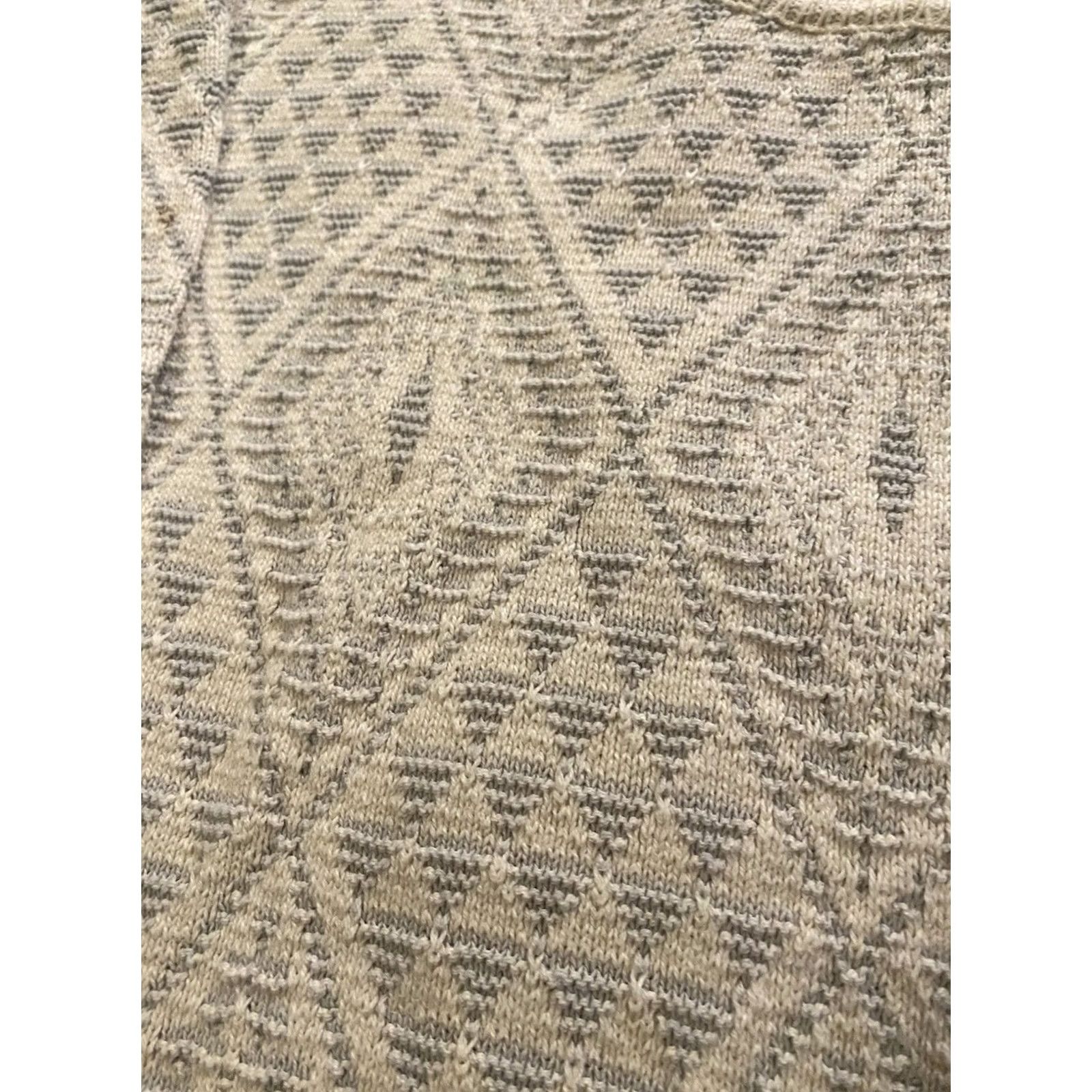 Vintage VINTAGE Private Club 100% Cotton Chunky-Knit Sweater Mens Size L Crew Neck Long Sleeve Ivory Geometric 90s USA Pullover Classic Warmth Size US L / EU 52-54 / 3 - 6 Thumbnail
