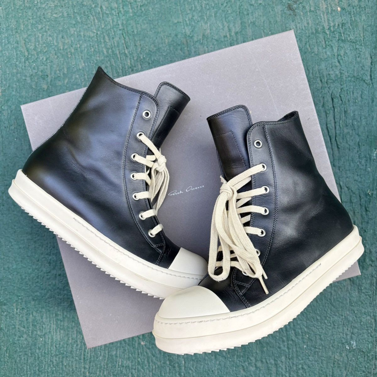 Rick Owens Rick Owens Mainline Leather Ramones High Size US 8 / EU 41 - 1 Thumbnail