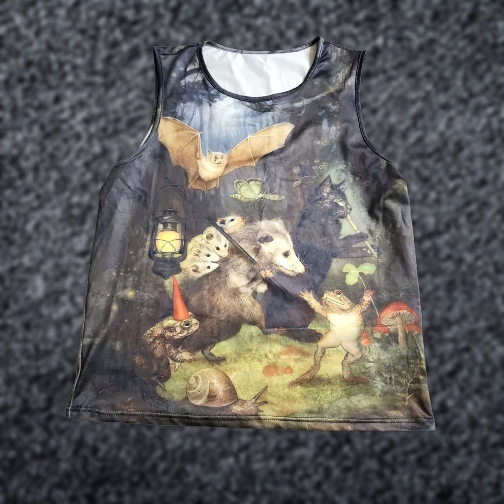 Gloverall Womens Tank Top T Shirt Moonlit March All Over Print Nature Funny L Multicolor Size L Size L / US 10 / IT 46 - 1 Thumbnail