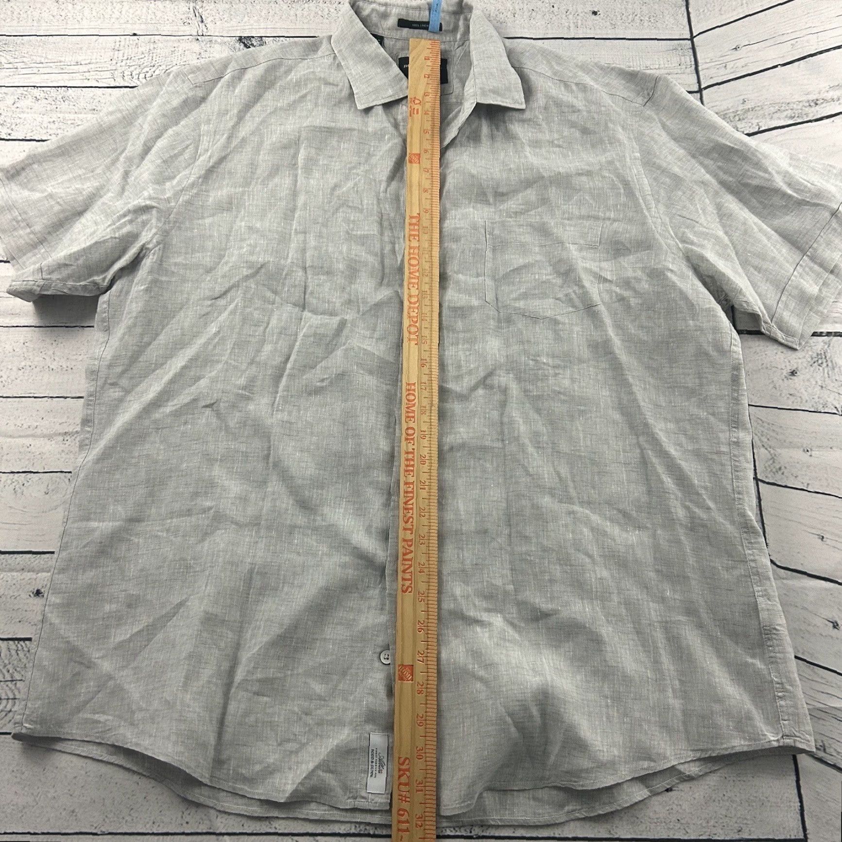 Rodd & Gunn Rodd & Gunn Sports Linen Short Sleeve Button-Up Shirt Men's 3XL Gray Size US XXL / EU 58 / 5 - 3 Thumbnail