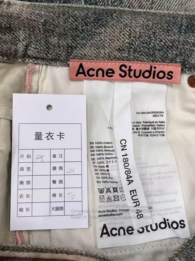 Acne Studios Acne Studios Loose Vintage Printed Wide-Leg Cropped Denim Size US 32 / EU 48 - 4 Thumbnail