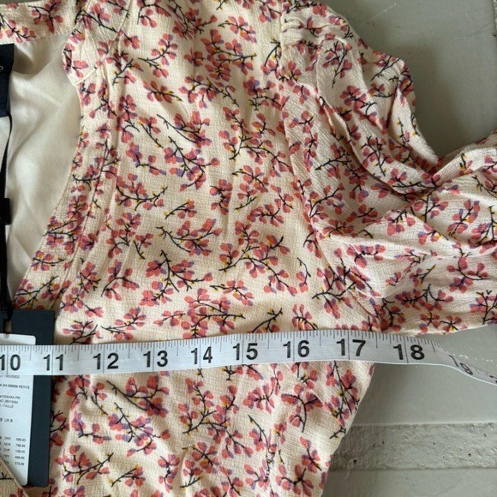 Yasuyuki Ishii Y.A.S YASCESARA Floral Mini Dress EU S Pink V-Neck Boho NWT Size S / US 4 / IT 40 - 9 Thumbnail
