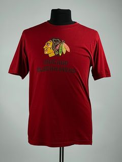 80s Vintage Chicago Blackhawks NHL Hockey Black Hawks T-Shirt - Large
