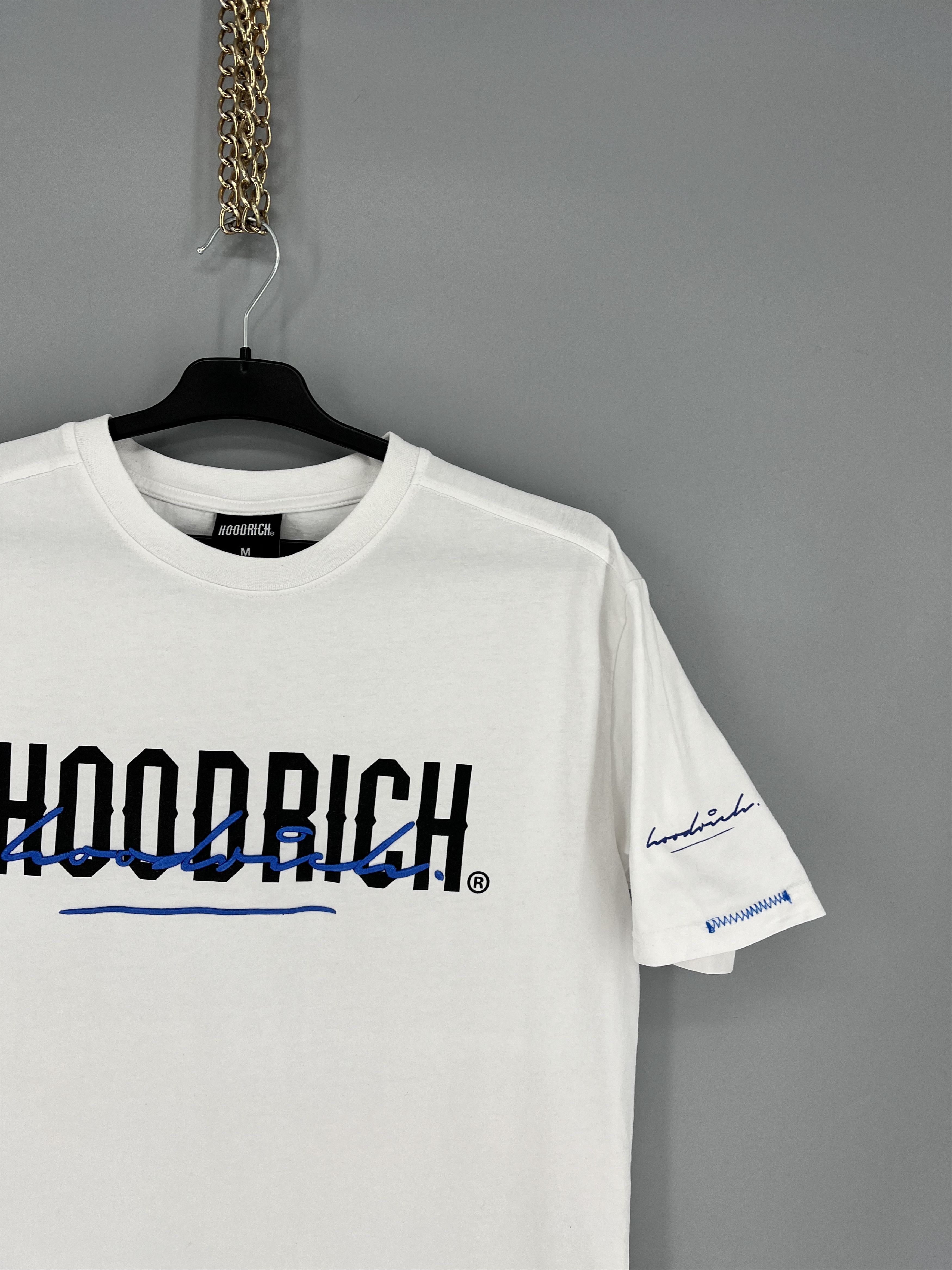 Vintage Hype Hoodrich Big Logo Drill Y2K Streetwear White Tee Size US M / EU 48-50 / 2 - 5 Thumbnail