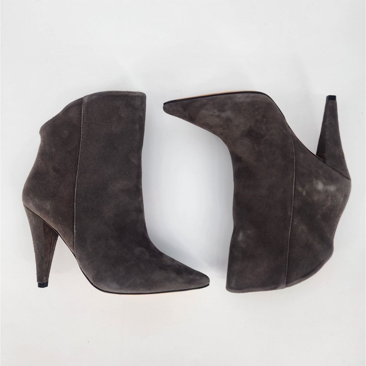 Iro IRO Gray Suede Pointy Toe High-Low Booties Size 36 (US 5.5) Size US 5.5 / IT 35.5 - 1 Thumbnail