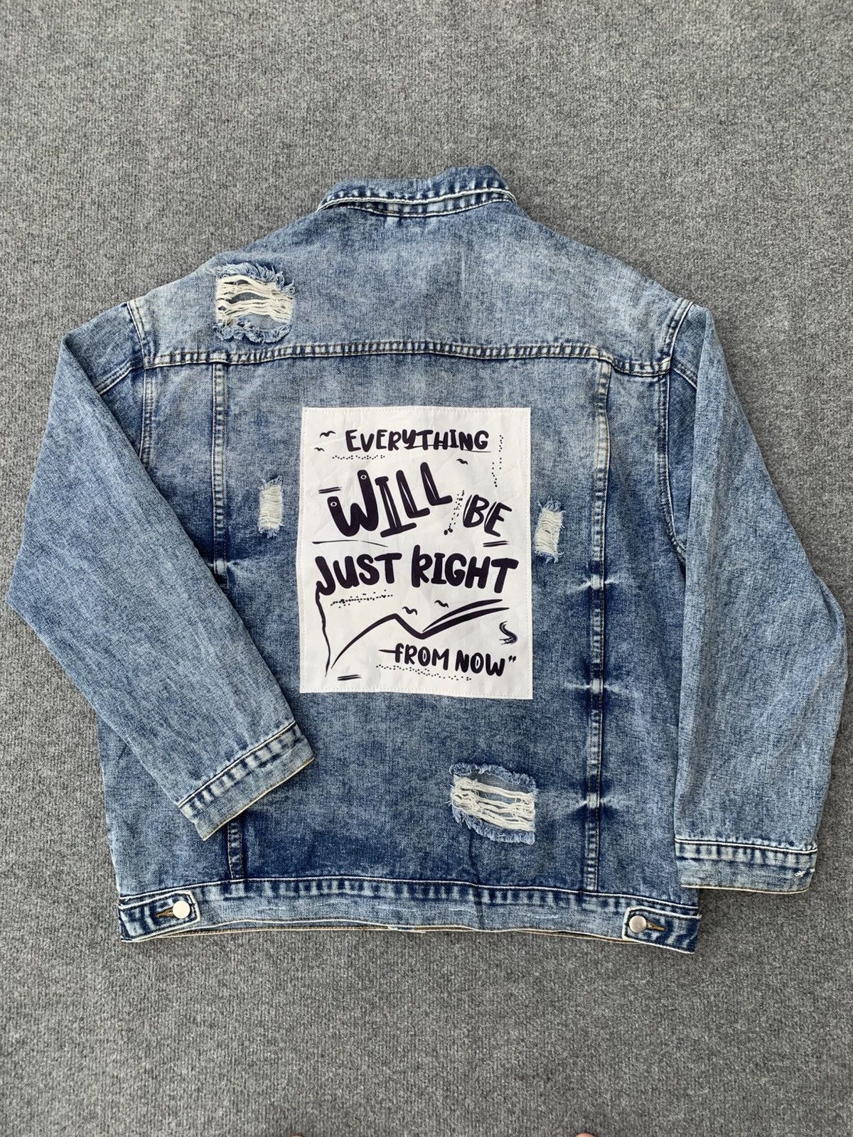Beauty Beast Distressed Manfinity denim jacket. Size US L / EU 52-54 / 3 - 1 Thumbnail