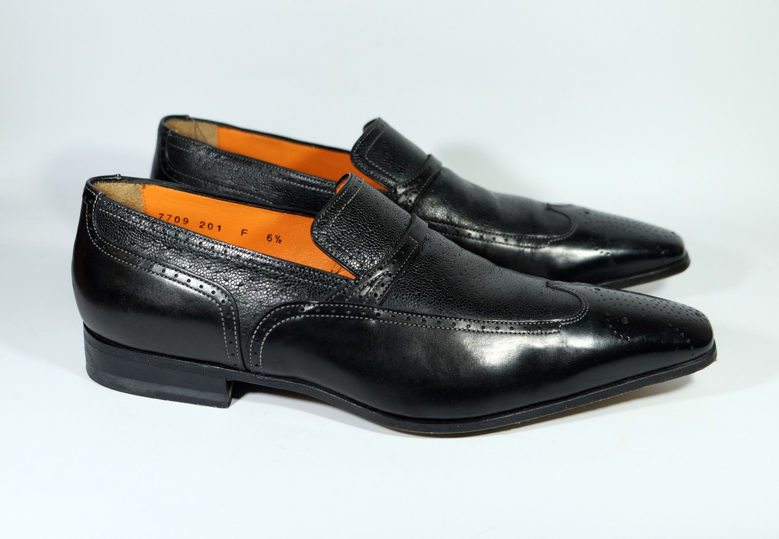 Santoni Leather Loafers