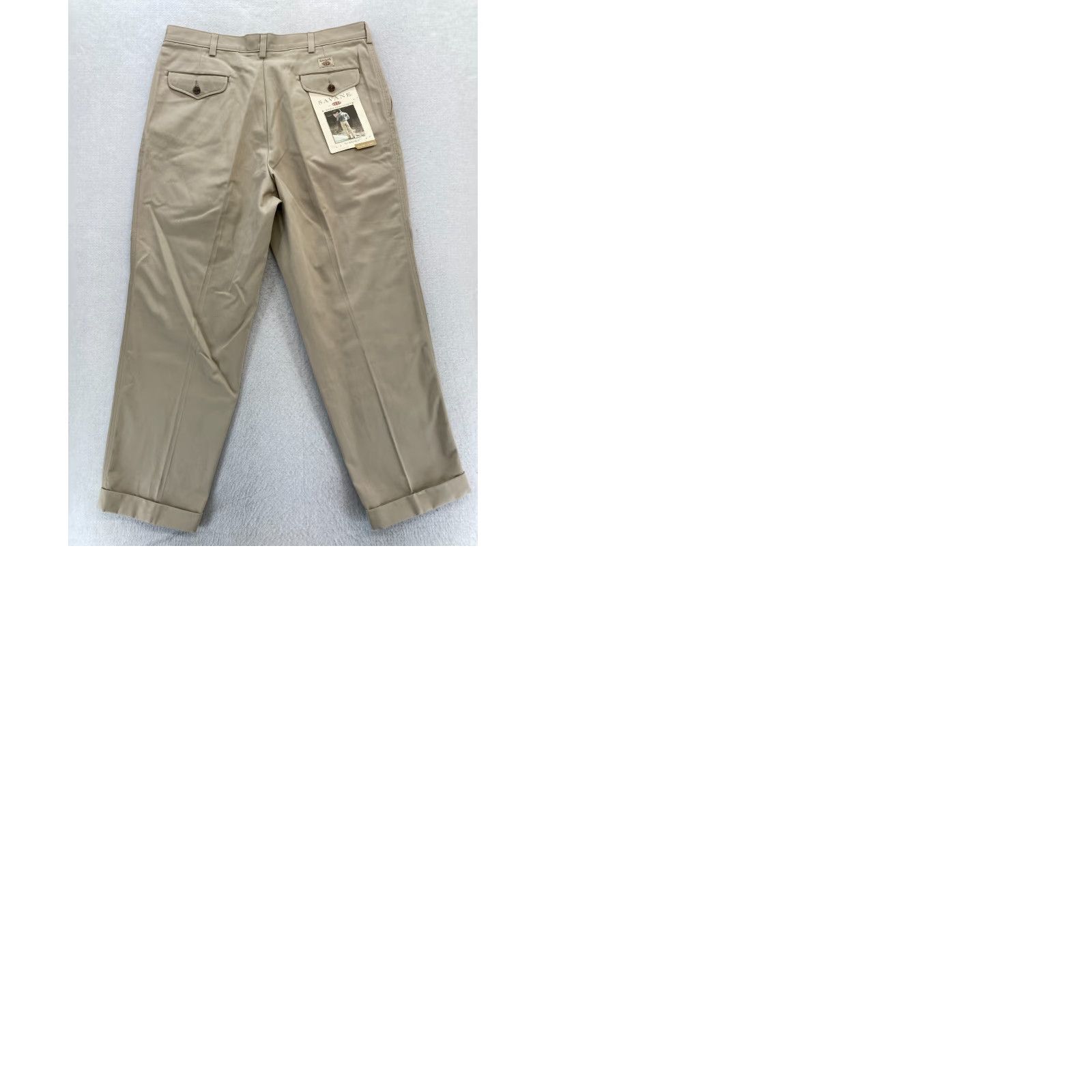 Savane Savane Khaki Pants Mens 36x29 Beige Pleated Classic Tapered Leg Wrinkle Resist Pants Size US 36 / EU 52 - 9 Thumbnail