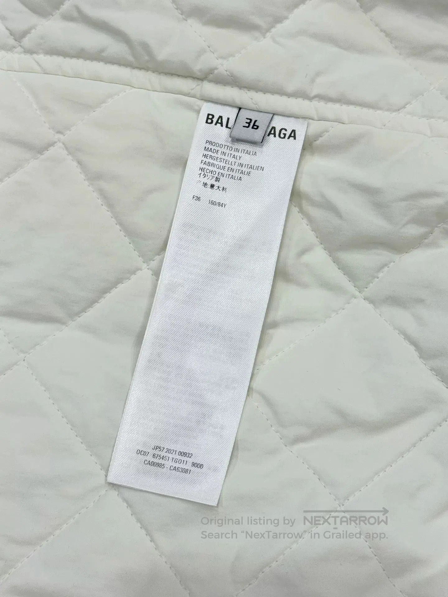 Balenciaga Balenciaga Embroidered Logo Cotton Coat. Size XS / US 0-2 / IT 36-38 - 8 Thumbnail
