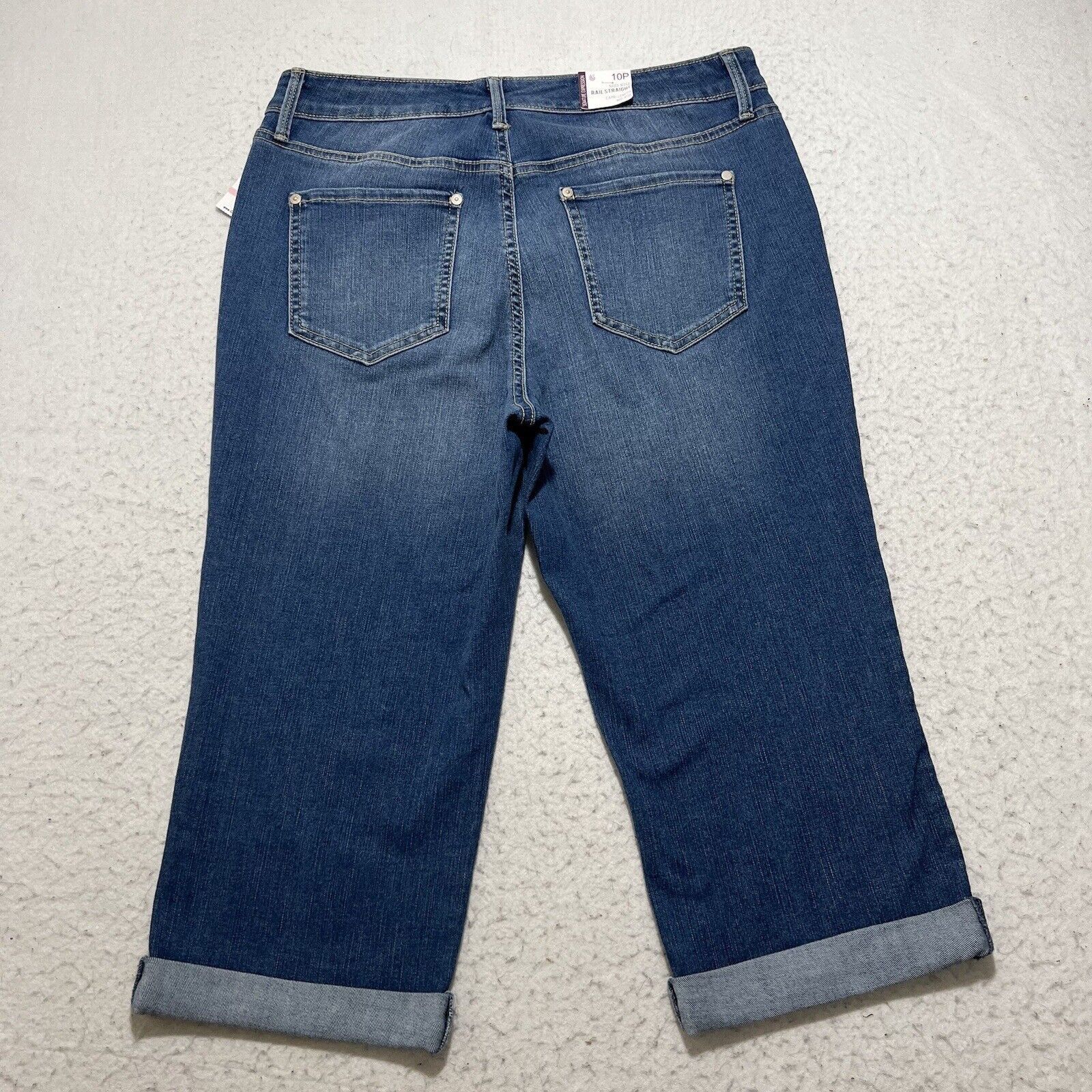 Gloria Vanderbilt Gloria Vanderbilt 10P Rail Straight Leg Mid Rise Denim Jeans Size 32" / US 10 / IT 46 - 6 Thumbnail