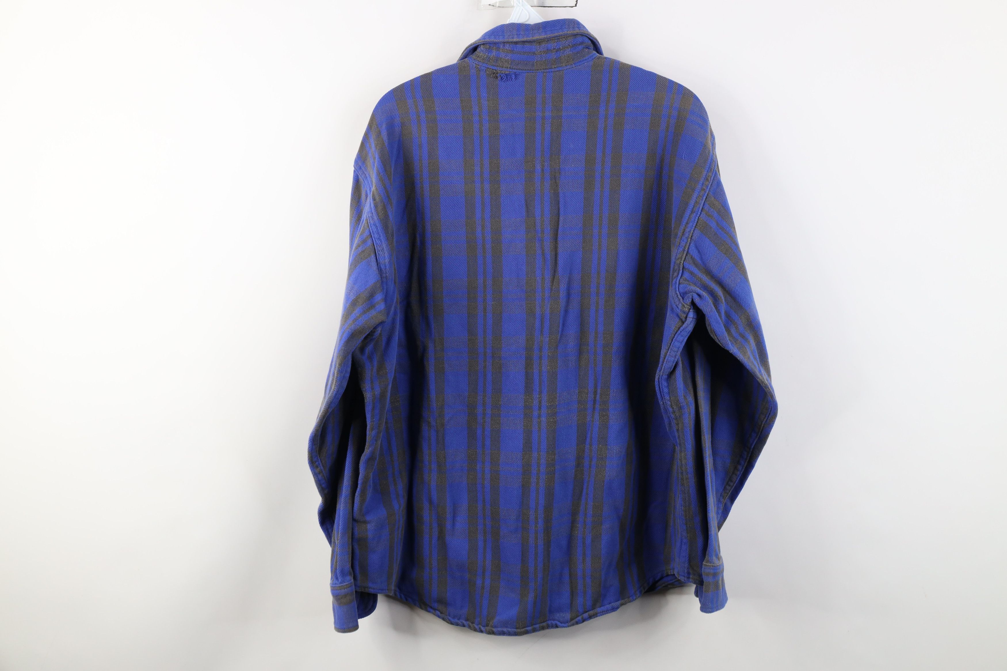 Vintage Vintage 90s Streetwear Heavy Flannel Button Shirt Plaid Size US M / EU 48-50 / 2 - 10 Thumbnail