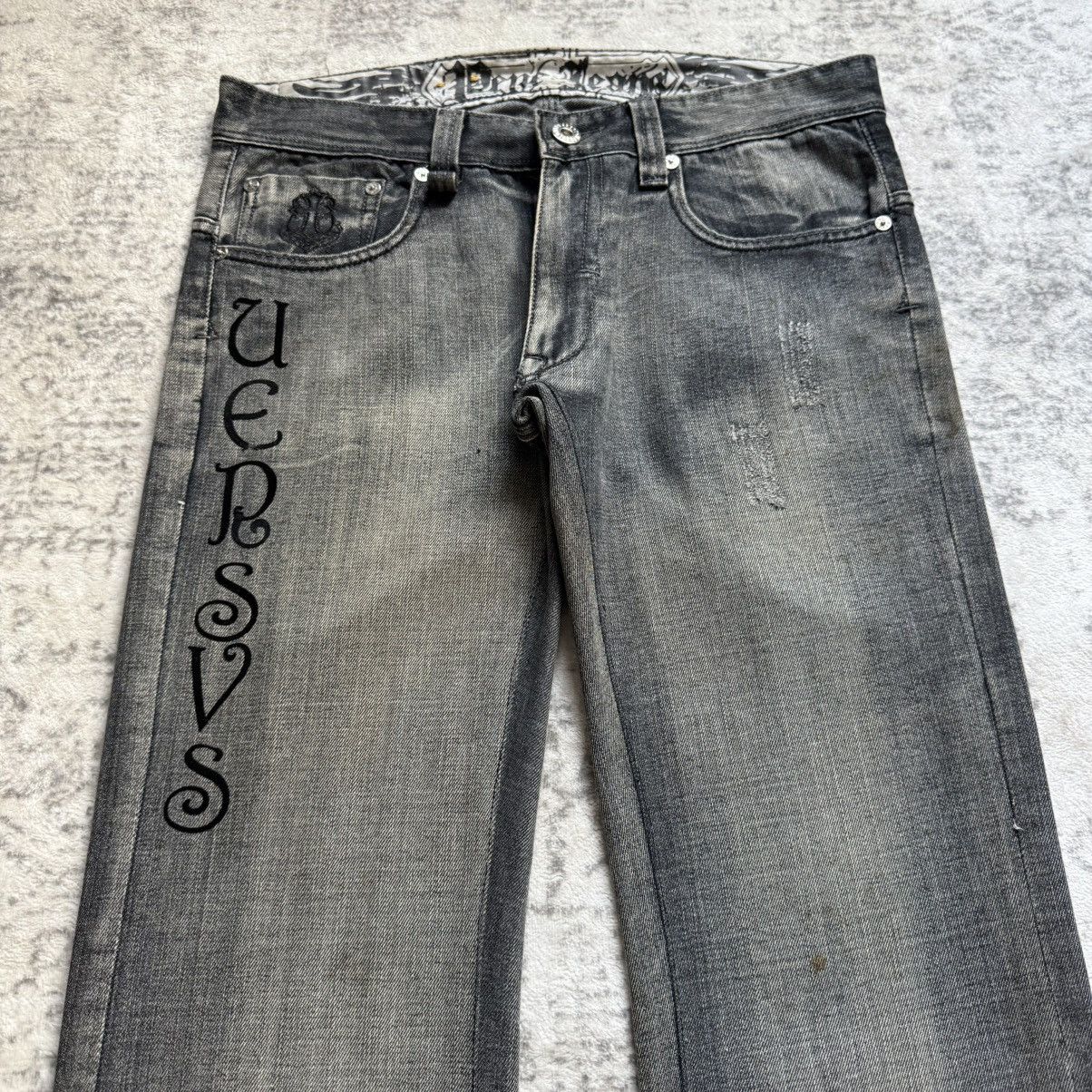 Affliction ✝️ Vintage Pepe Jeans Gothic Studded Cross Denim CH Style Size US 32 / EU 48 - 6 Thumbnail