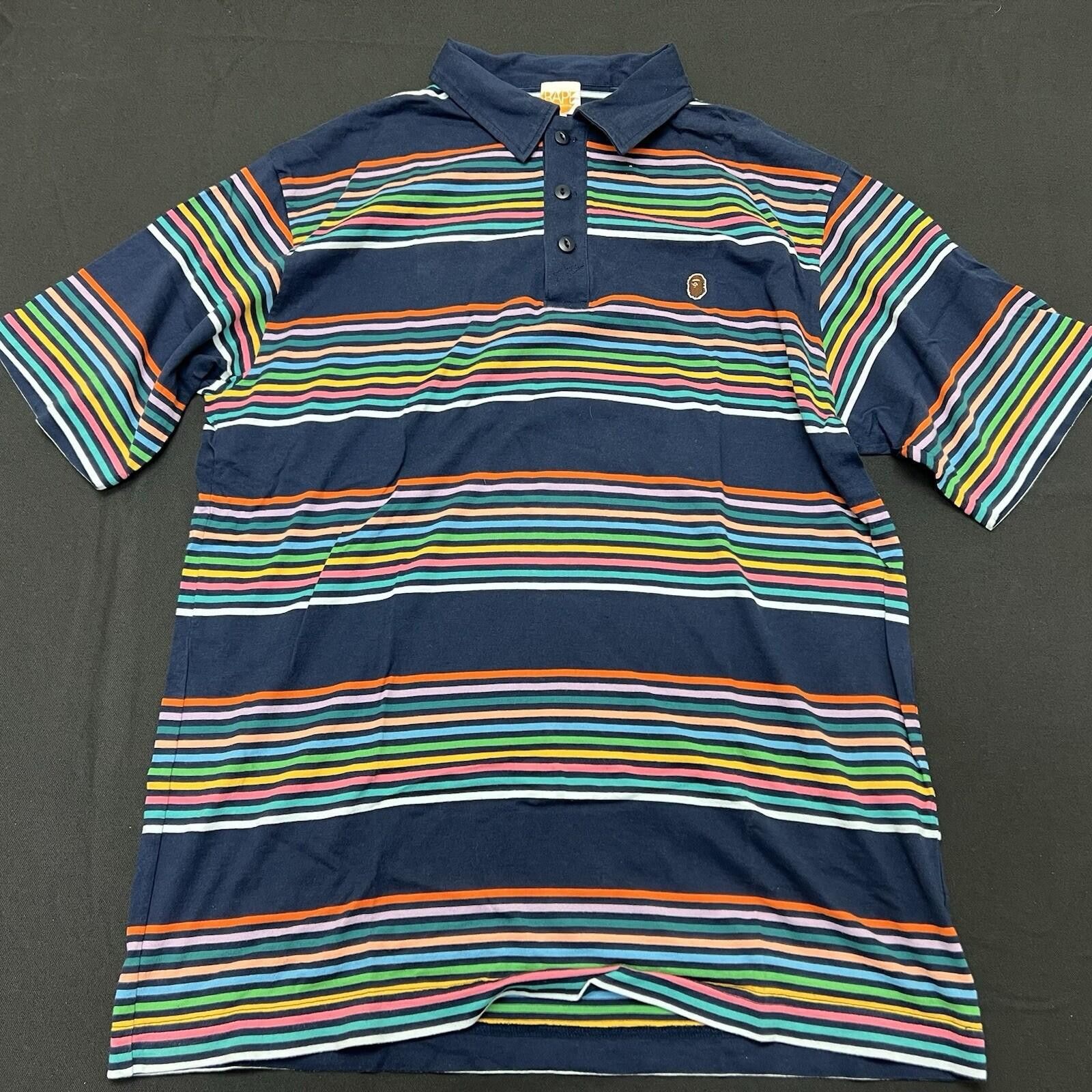 Bape A BATHING APE BAPE RAINBOW POLO XL Size US XL / EU 56 / 4 - 1 Thumbnail