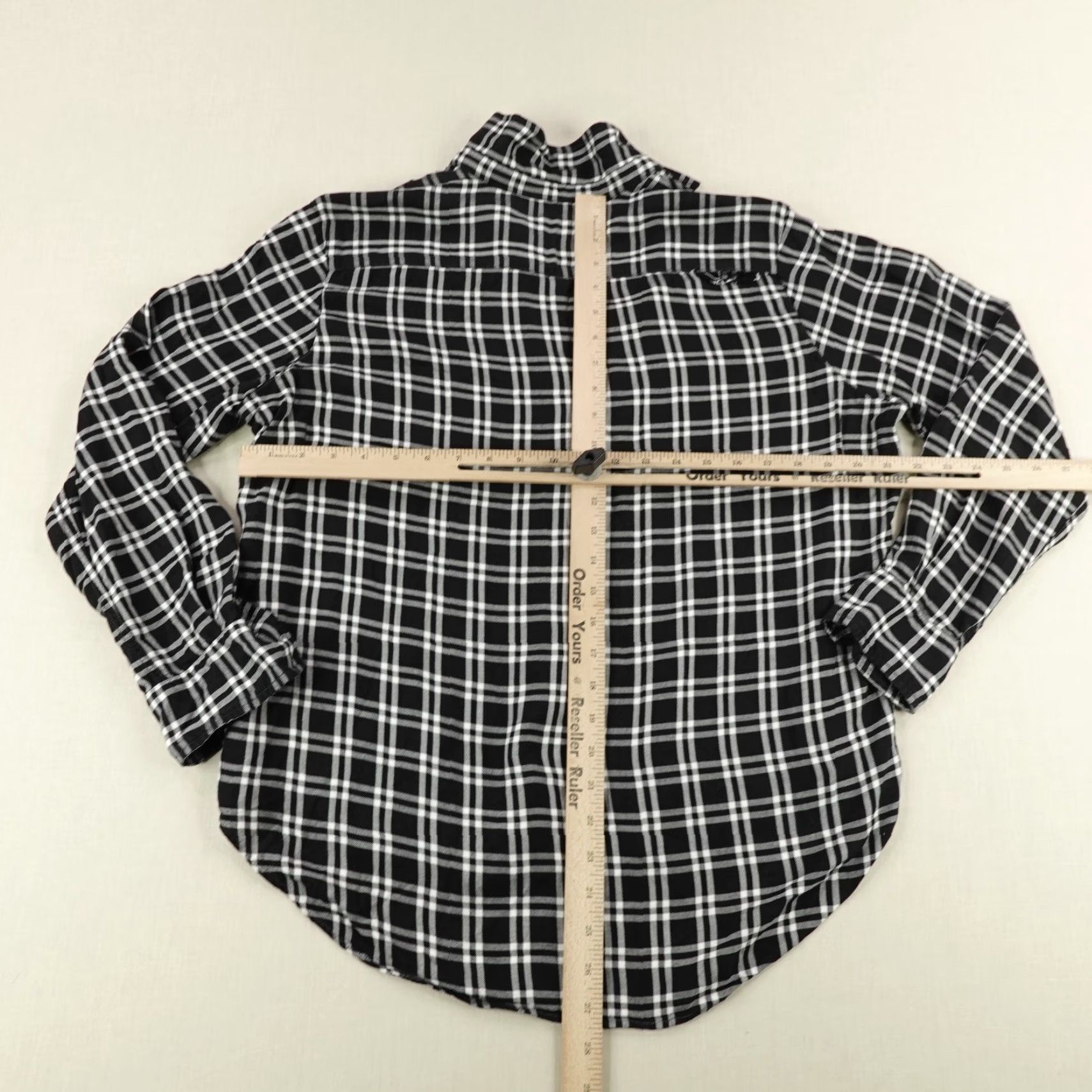 Frank & Eileen VINTAGE Frank & Eileen Shirt Womens Small Black White Plaid Relaxed Modal Button Up Top Size S / US 4 / IT 40 - 6 Thumbnail