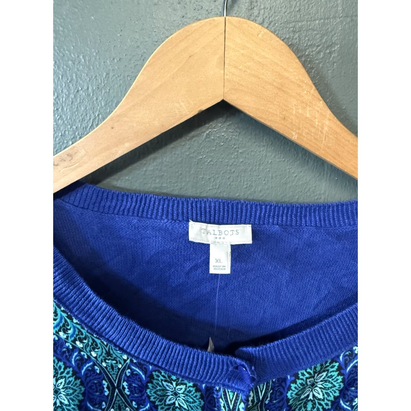 Talbots Talbots Womens Blue Long Sleeve Button Up Sweatshirt Size XL NWT Size XL / US 12-14 / IT 48-50 - 3 Thumbnail