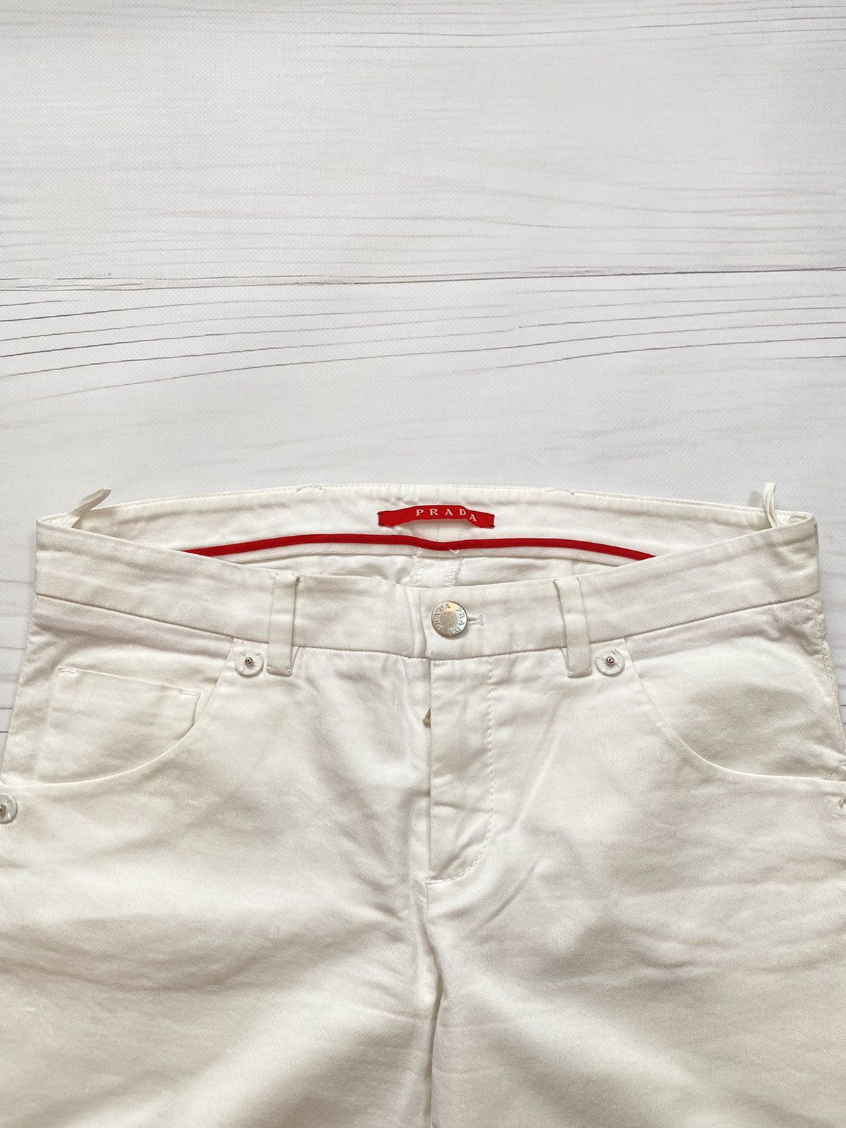 Prada Vintage Prada leather logo pants Size 26" / US 2 / IT 38 - 11 Thumbnail