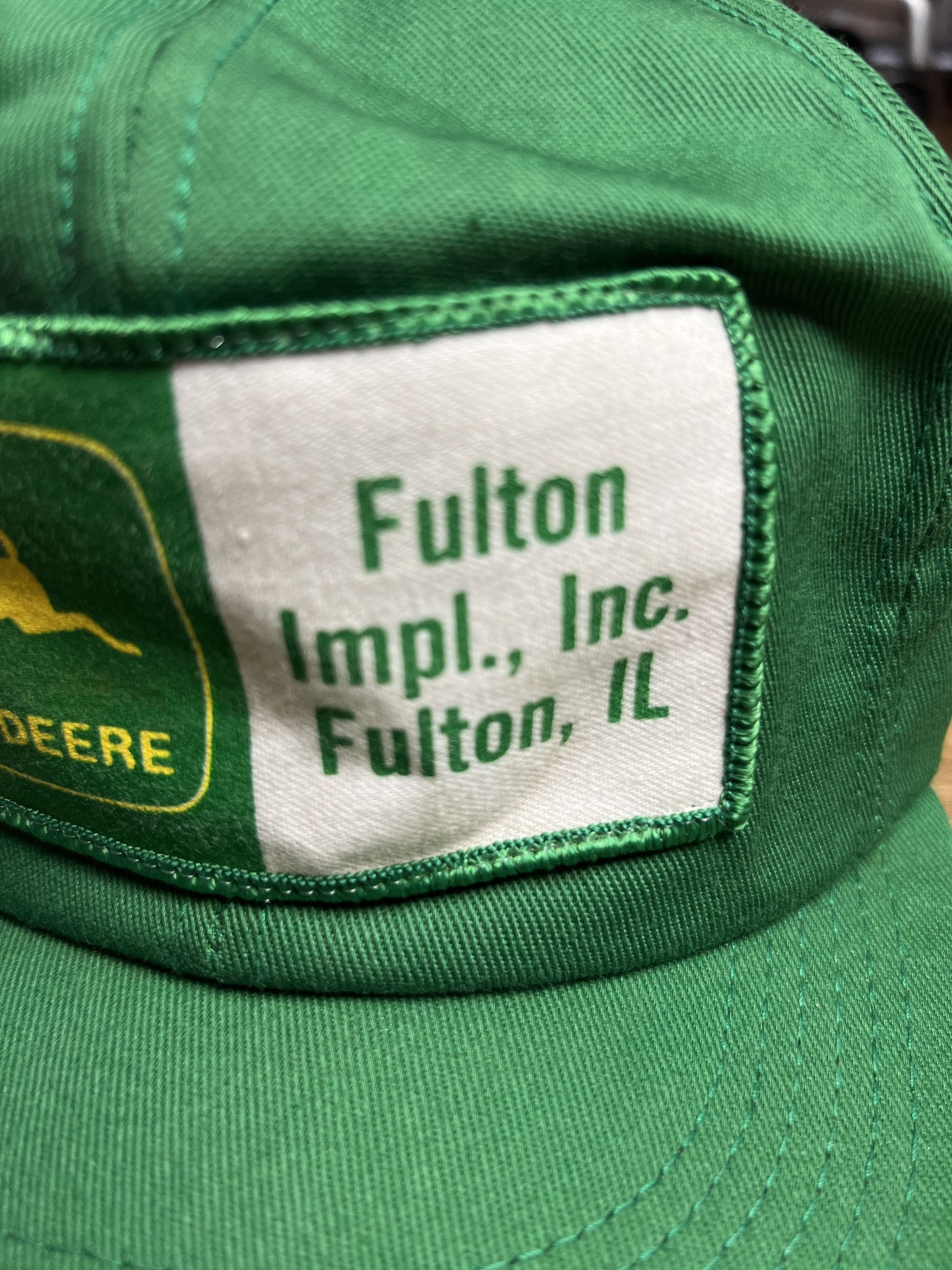 John Deere 1980's John Deere Patch Seed Snapback Cap - Fulton, IL. Size ONE SIZE - 5 Thumbnail