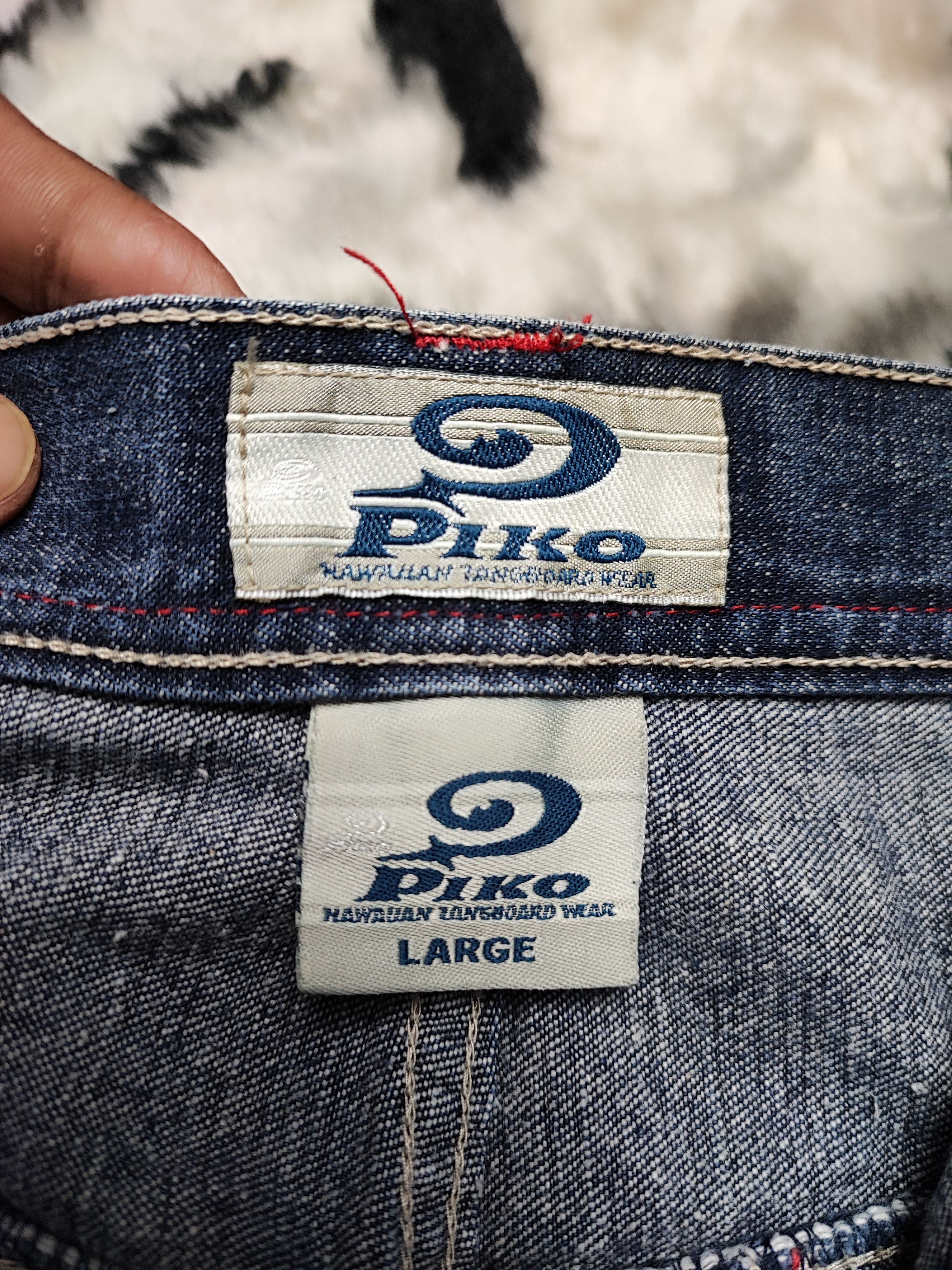 If Six Was Nine Piko Jeans Baggy Wide Leg Cargo Denim Size US 31 - 12 Thumbnail