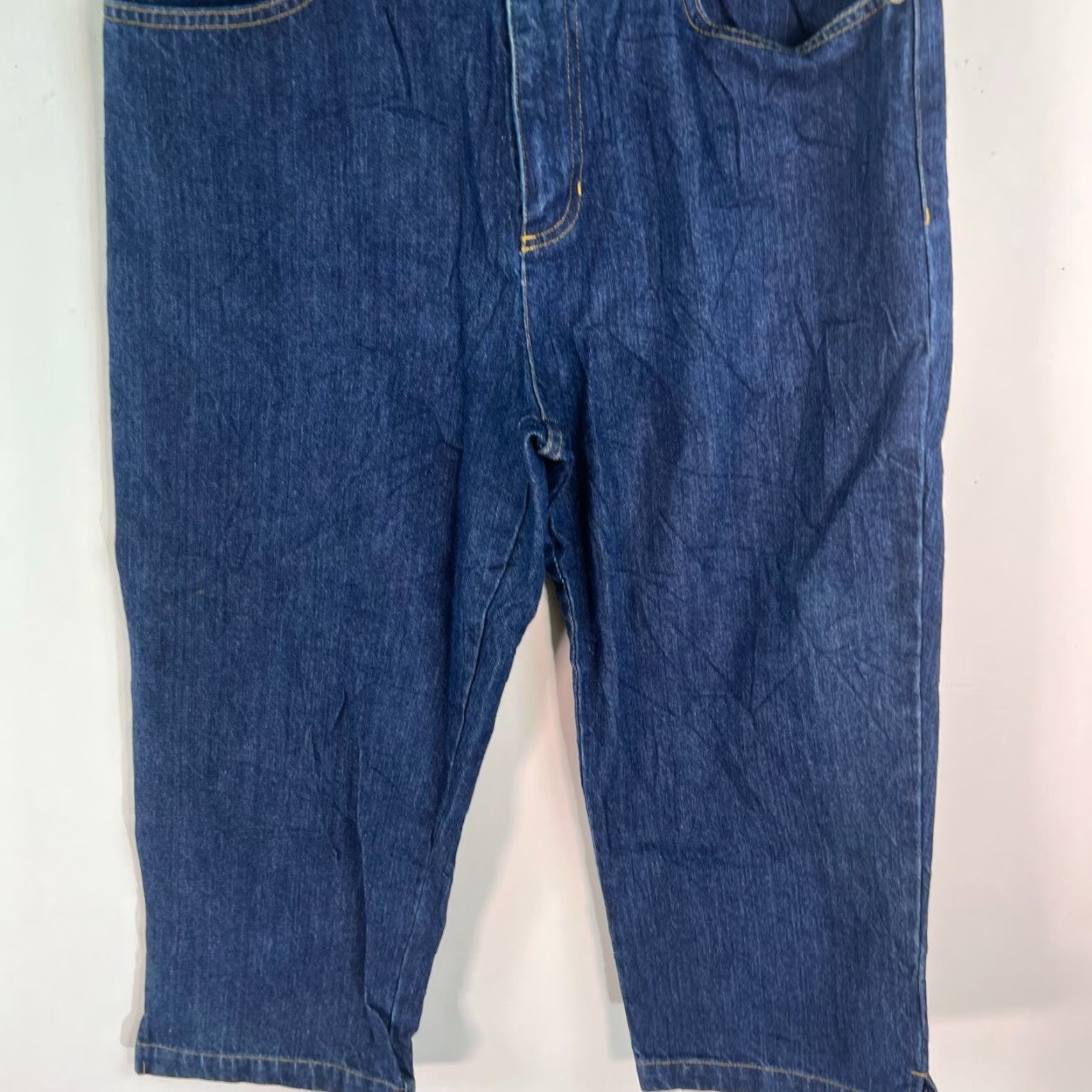 Ralph Lauren VINTAGE Lauren Ralph Lauren Jeans Capri Women 8 30x21 Dark Wash 100% Cotton Logo Belt Loops Modern Classic Fit Girls/ Womens Size 30" / US 8 / IT 44 - 3 Thumbnail