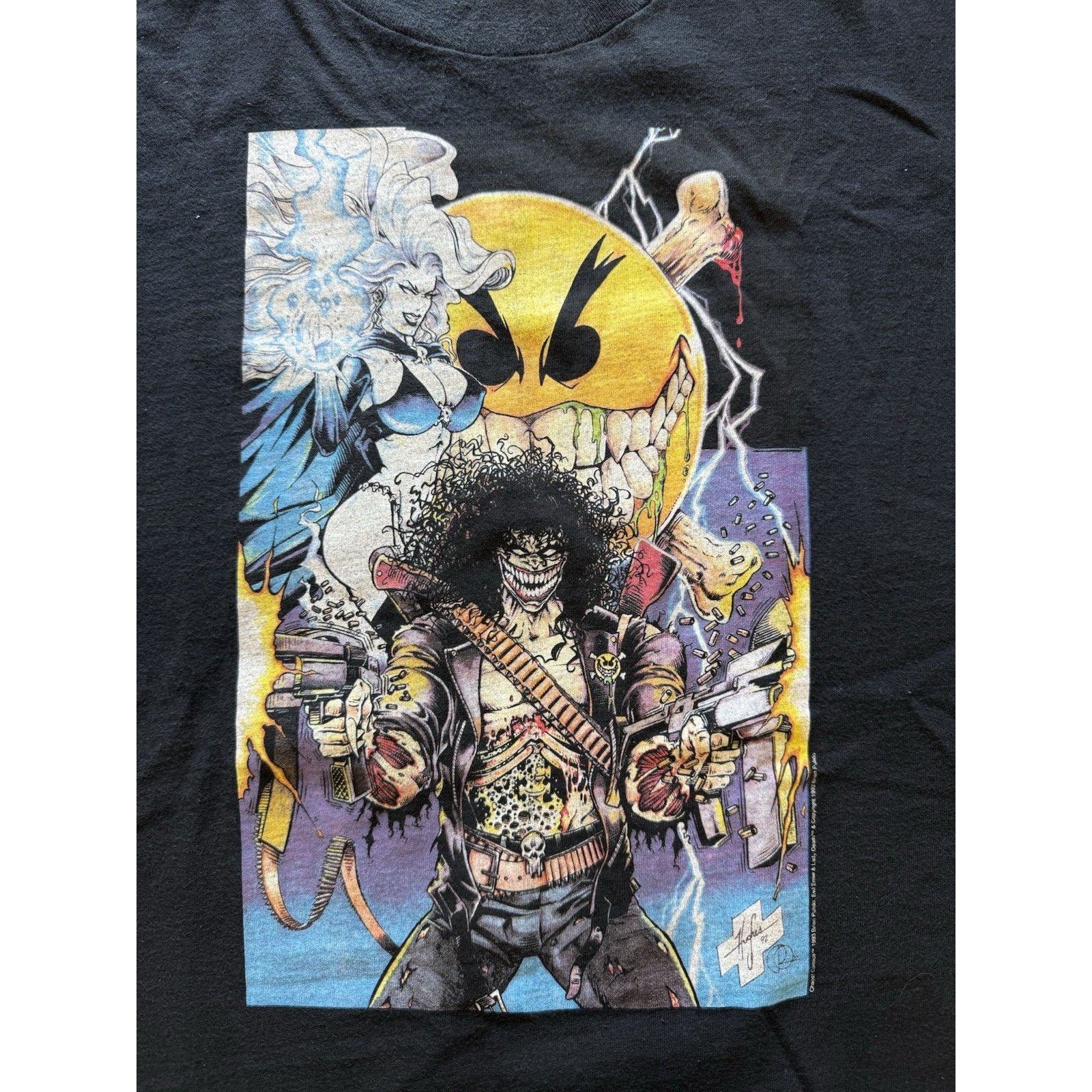 Fruit Of The Loom Vintage 1993 Chaos Comics Evil Ernie Deadtime T-Shirt XL Size US XL / EU 56 / 4 - 2 Thumbnail